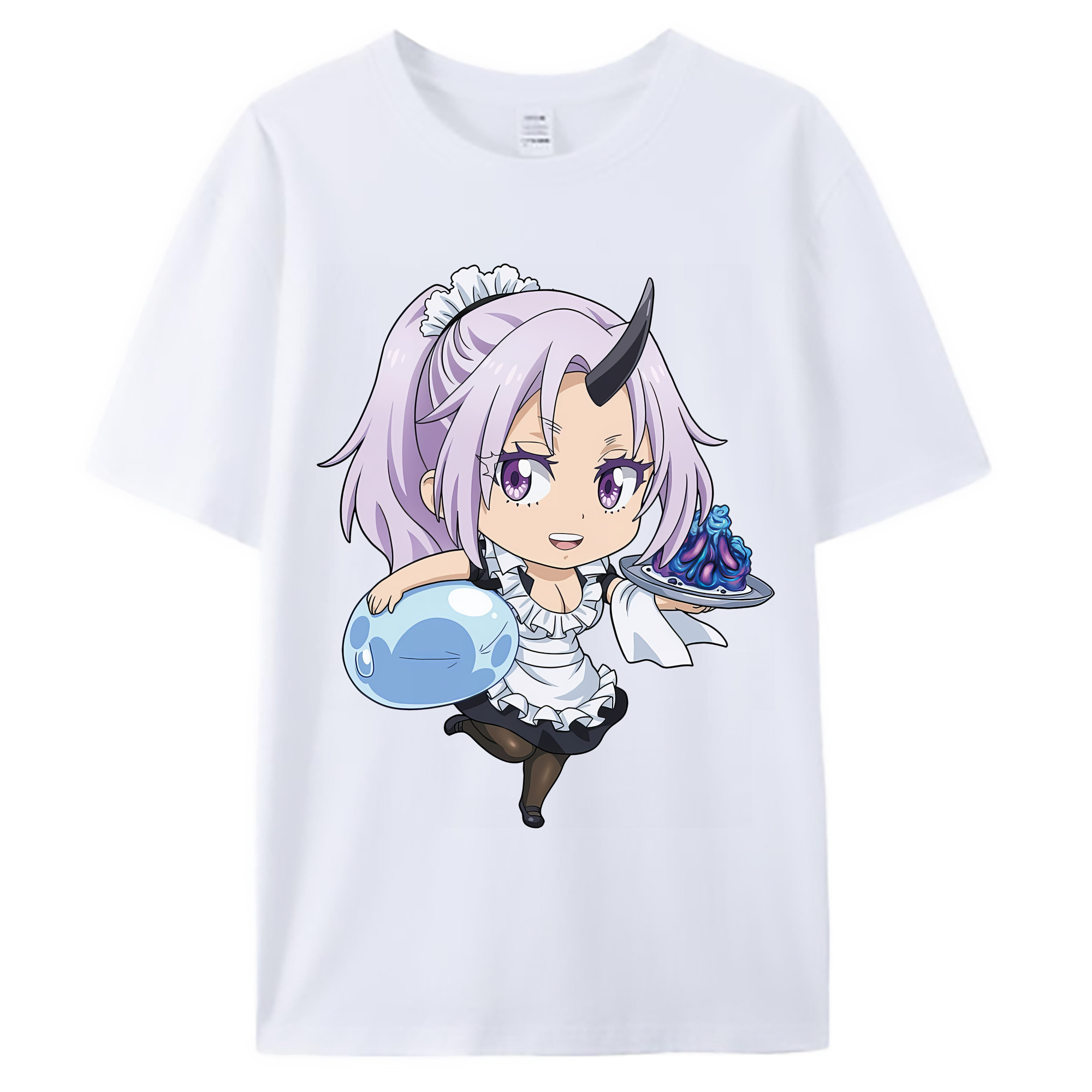 （画像用） 転スラ Regarding Reincarnated to Slime 綿100％ メンズ半袖Tシャツ｜肌触りやわらか＆通気性
