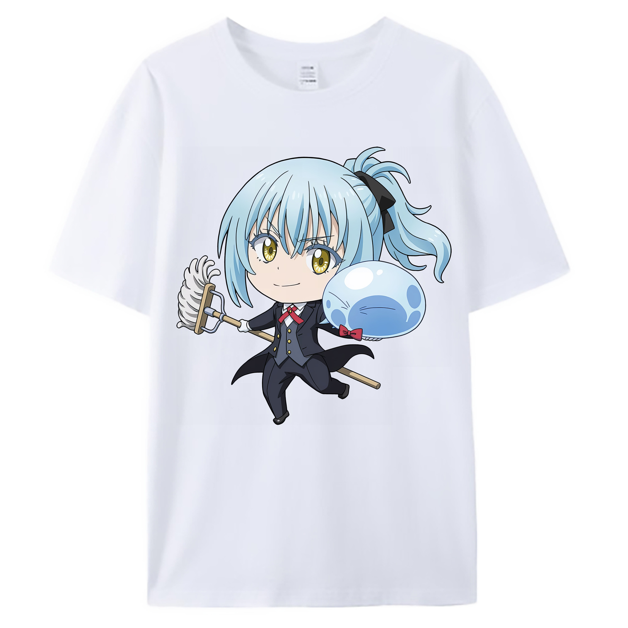 （画像用） 転スラ Regarding Reincarnated to Slime 綿100％ メンズ半袖Tシャツ｜肌触りやわらか＆通気性