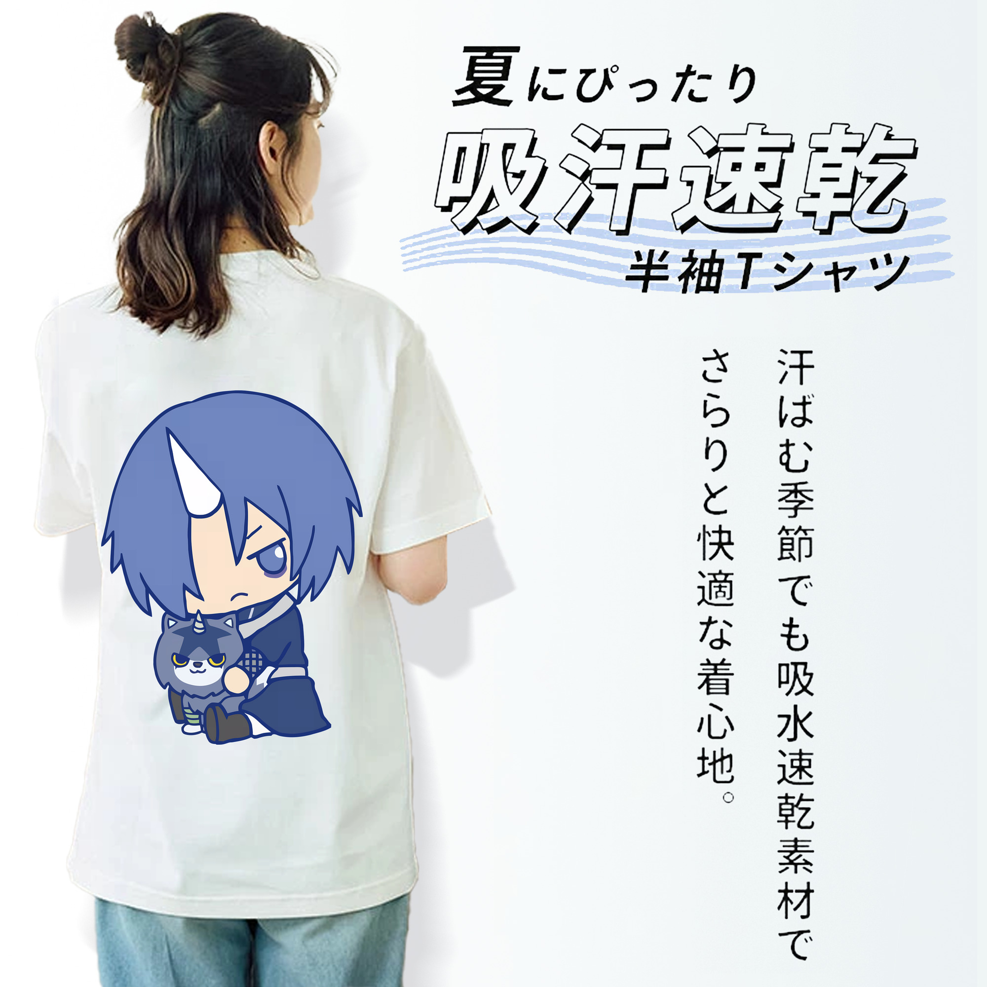 転スラ Regarding Reincarnated to Slime レディース半袖Tシャツ(バックプリント)