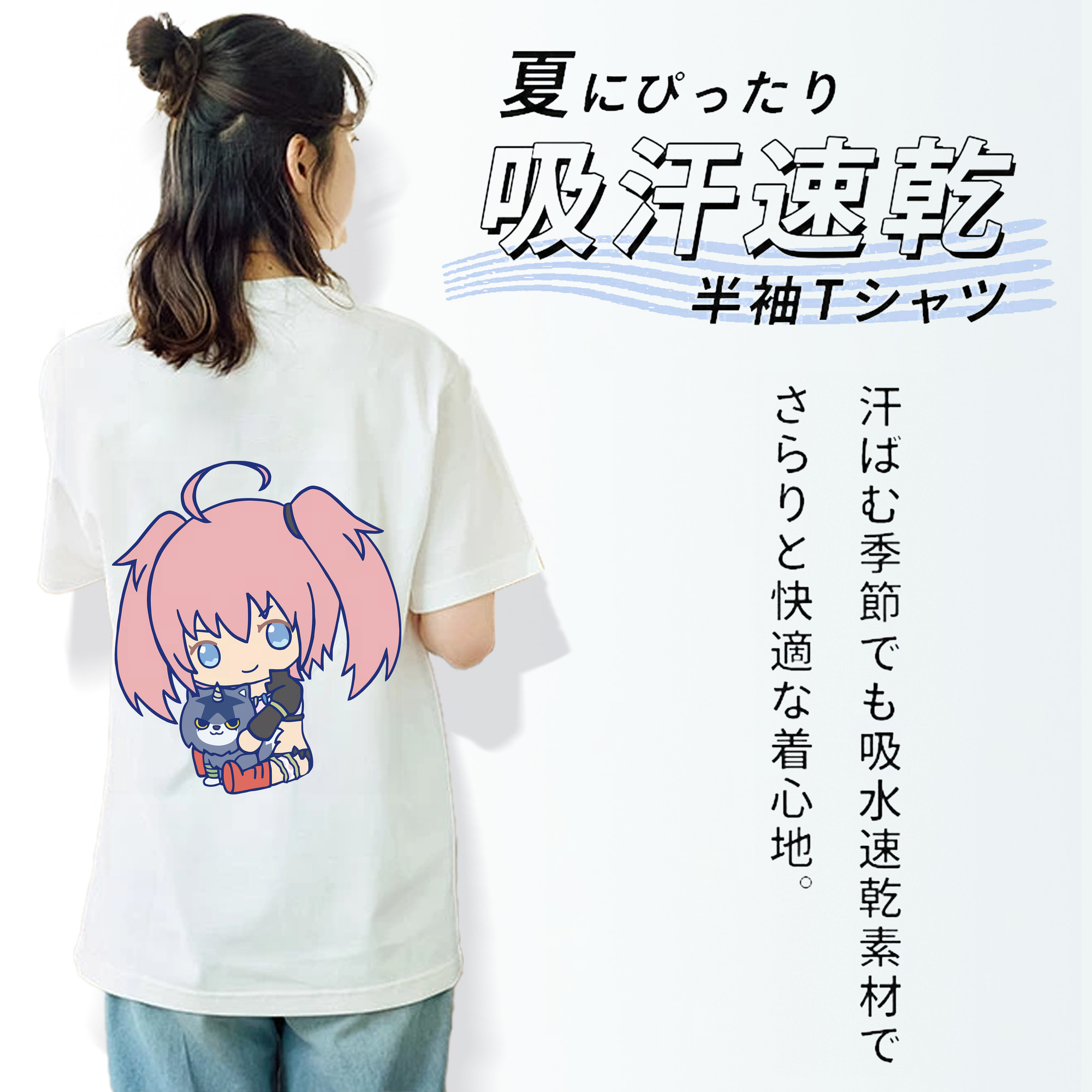 転スラ Regarding Reincarnated to Slime レディース半袖Tシャツ(バックプリント)