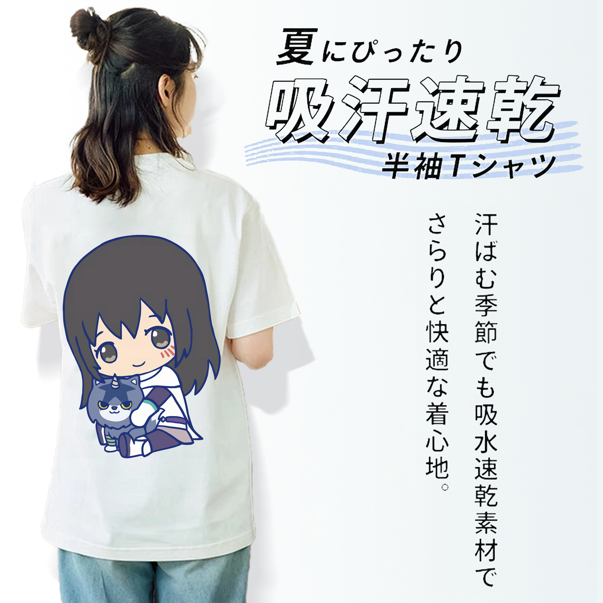 転スラ Regarding Reincarnated to Slime レディース半袖Tシャツ(バックプリント)