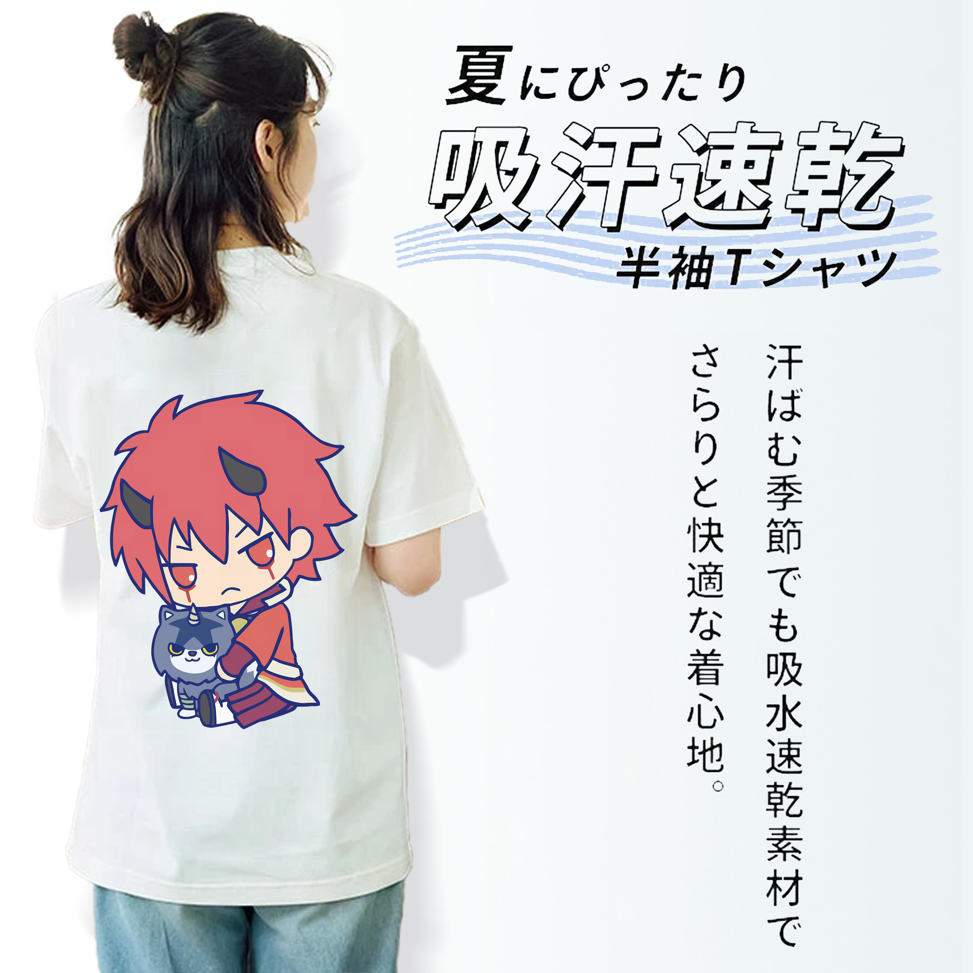 転スラ Regarding Reincarnated to Slime レディース半袖Tシャツ(バックプリント)