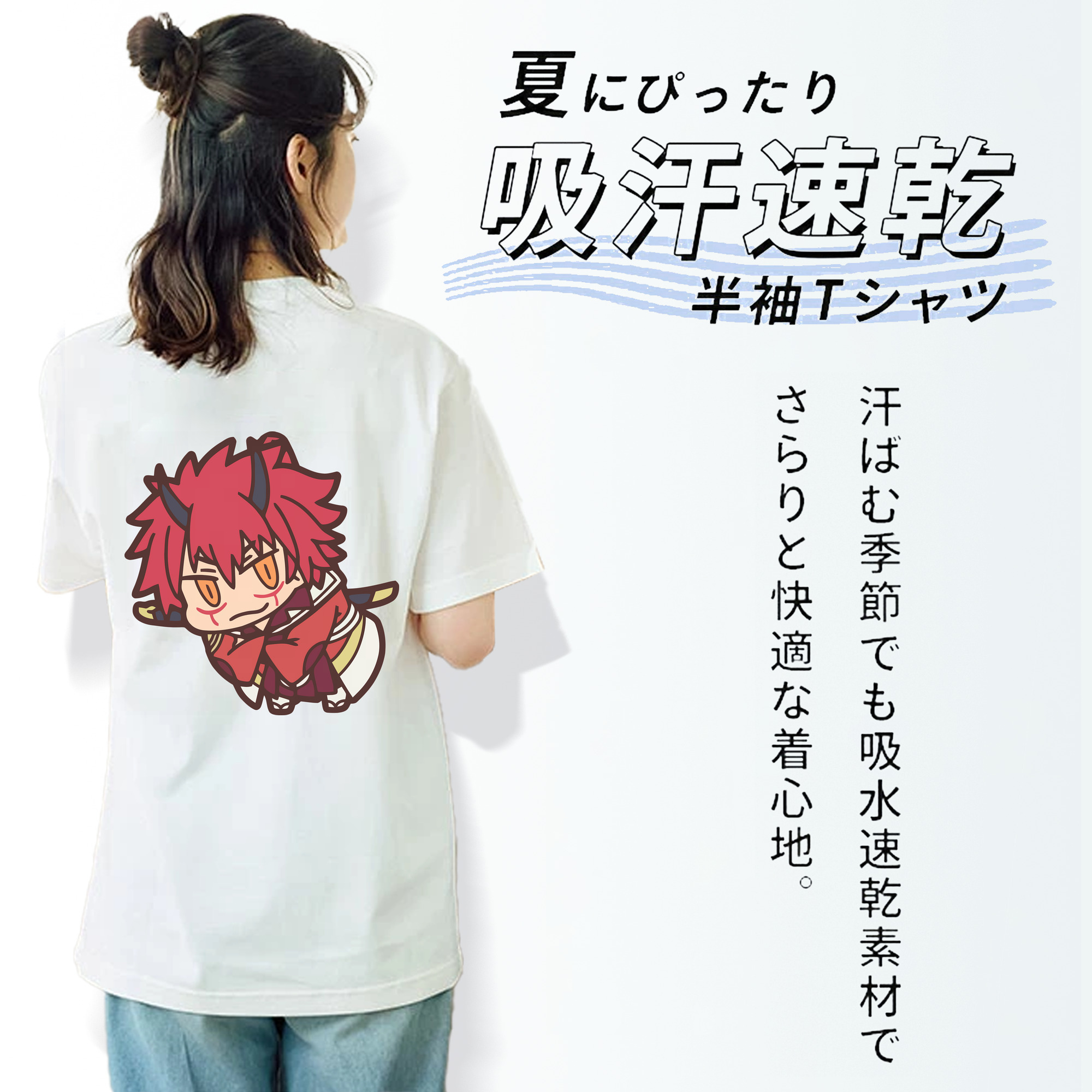 転スラ Regarding Reincarnated to Slime レディース半袖Tシャツ(バックプリント)