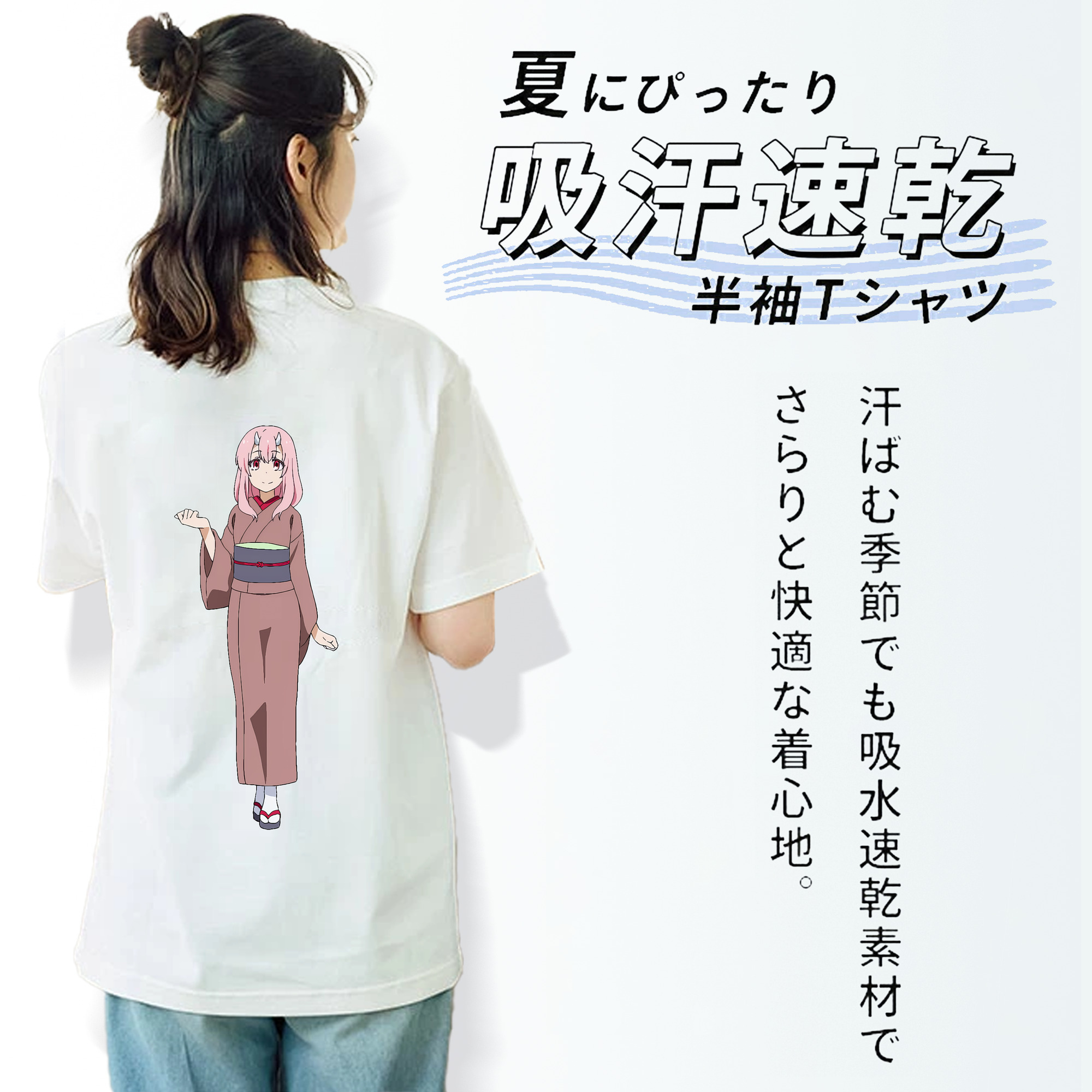 転スラ Regarding Reincarnated to Slime レディース半袖Tシャツ(バックプリント)