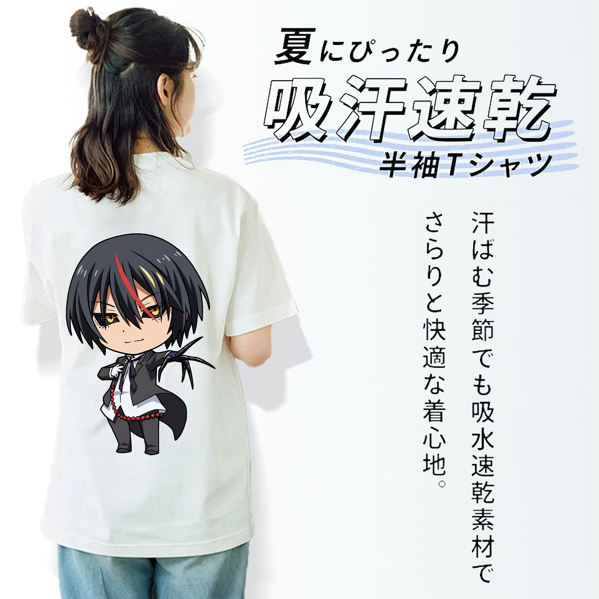 転スラ Regarding Reincarnated to Slime レディース半袖Tシャツ(バックプリント)