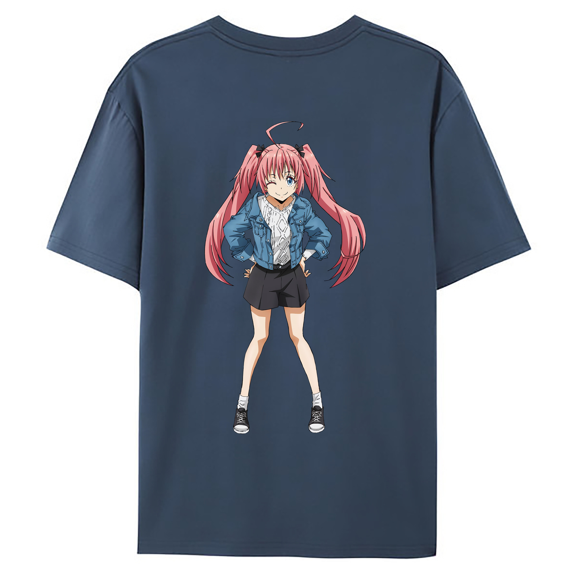 （画像用） 転スラ Regarding Reincarnated to Slime レディース半袖Tシャツ(バックプリント)