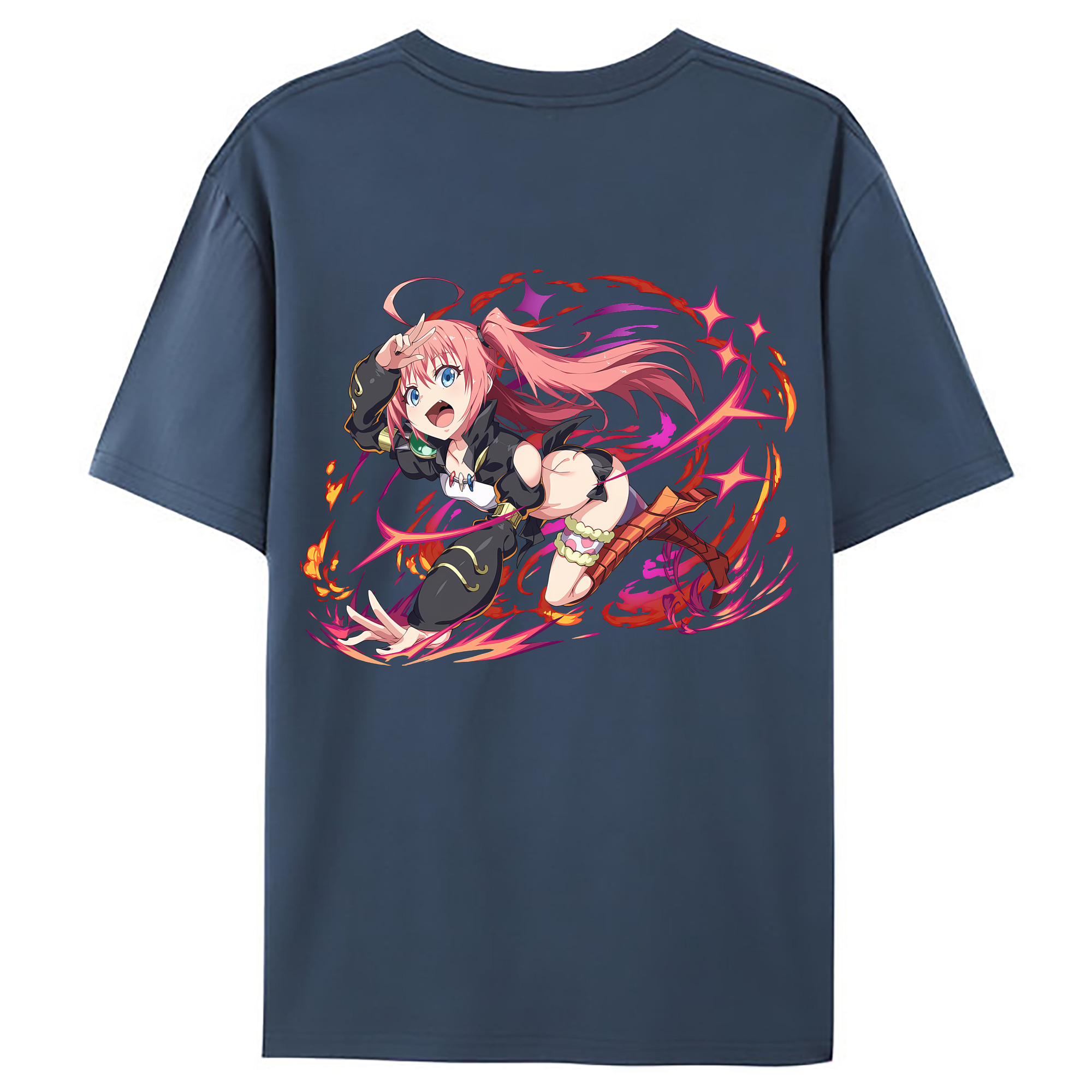 （画像用） 転スラ Regarding Reincarnated to Slime レディース半袖Tシャツ(バックプリント)