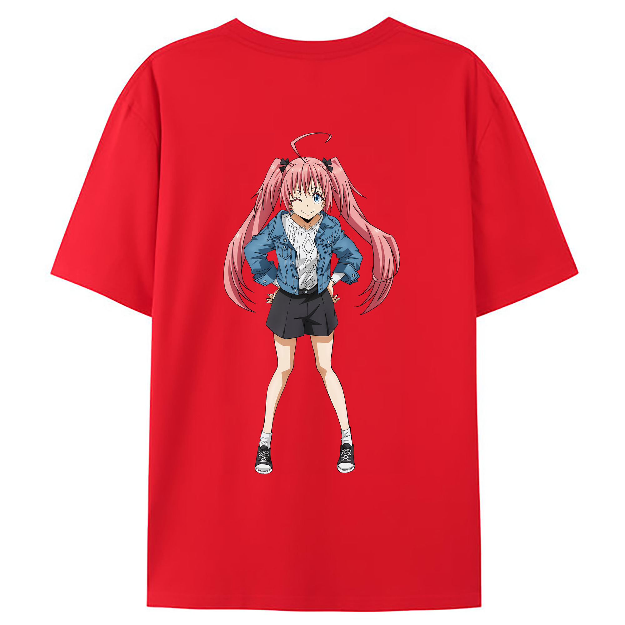 （画像用） 転スラ Regarding Reincarnated to Slime レディース半袖Tシャツ(バックプリント)