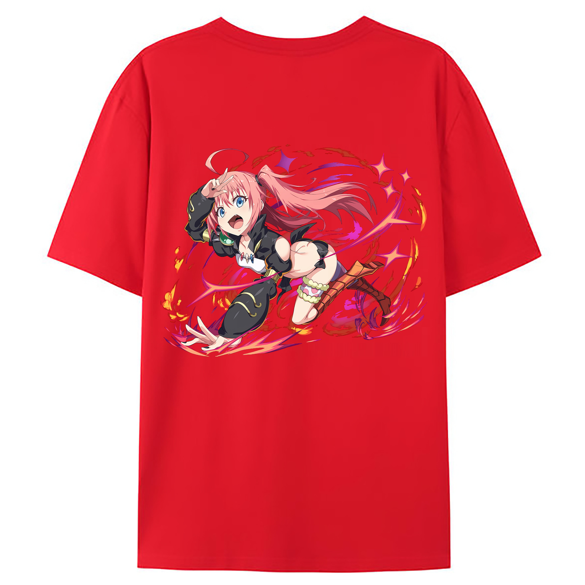 （画像用） 転スラ Regarding Reincarnated to Slime レディース半袖Tシャツ(バックプリント)