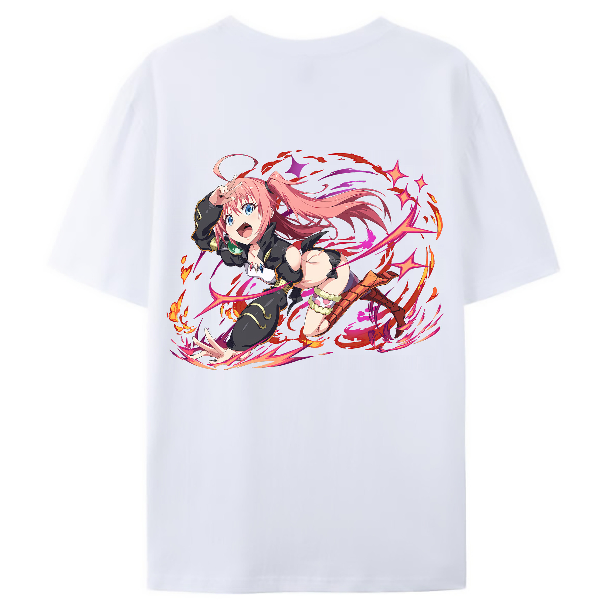 （画像用） 転スラ Regarding Reincarnated to Slime レディース半袖Tシャツ(バックプリント)