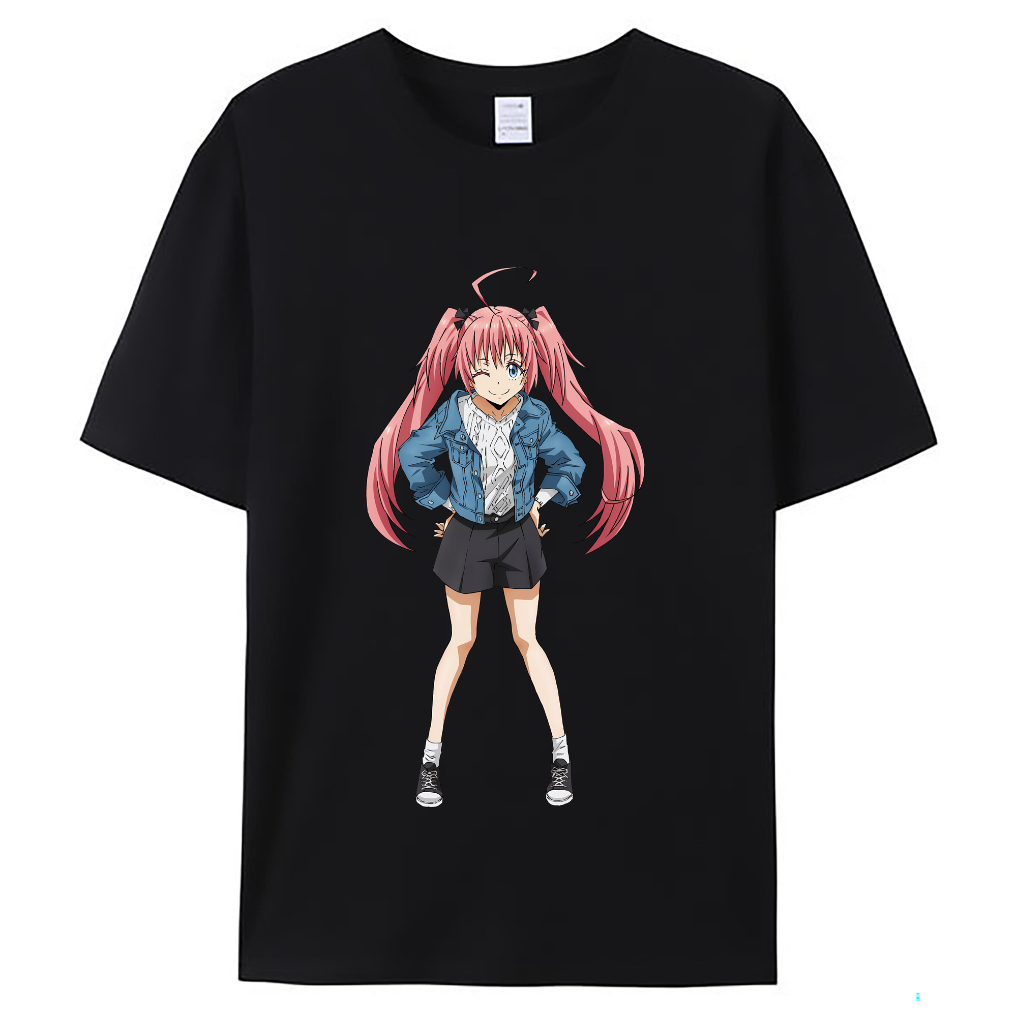 （画像用） 転スラ Regarding Reincarnated to Slime レディースカジュアルプリントTシャツ（綿100％）