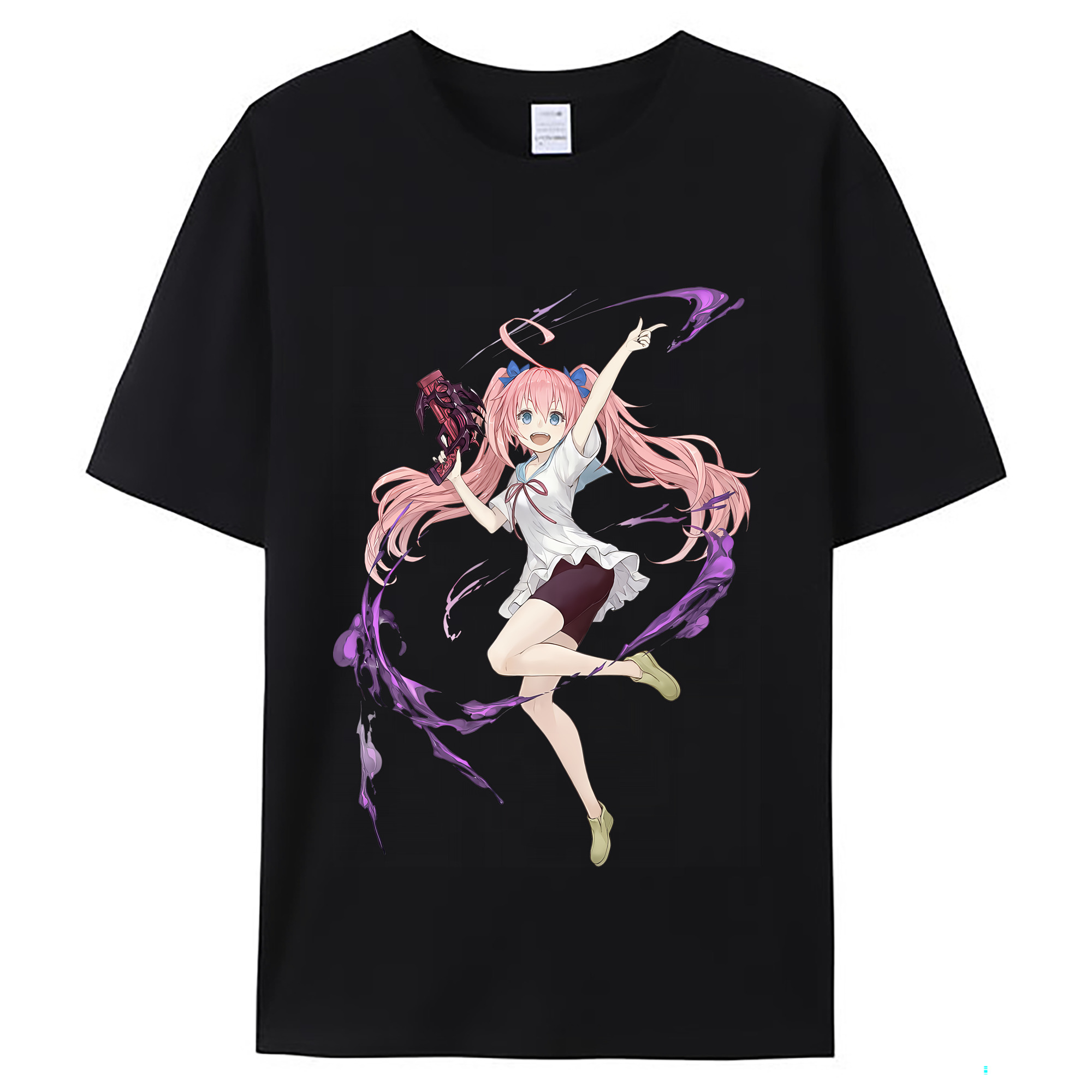 （画像用） 転スラ Regarding Reincarnated to Slime レディースカジュアルプリントTシャツ（綿100％）