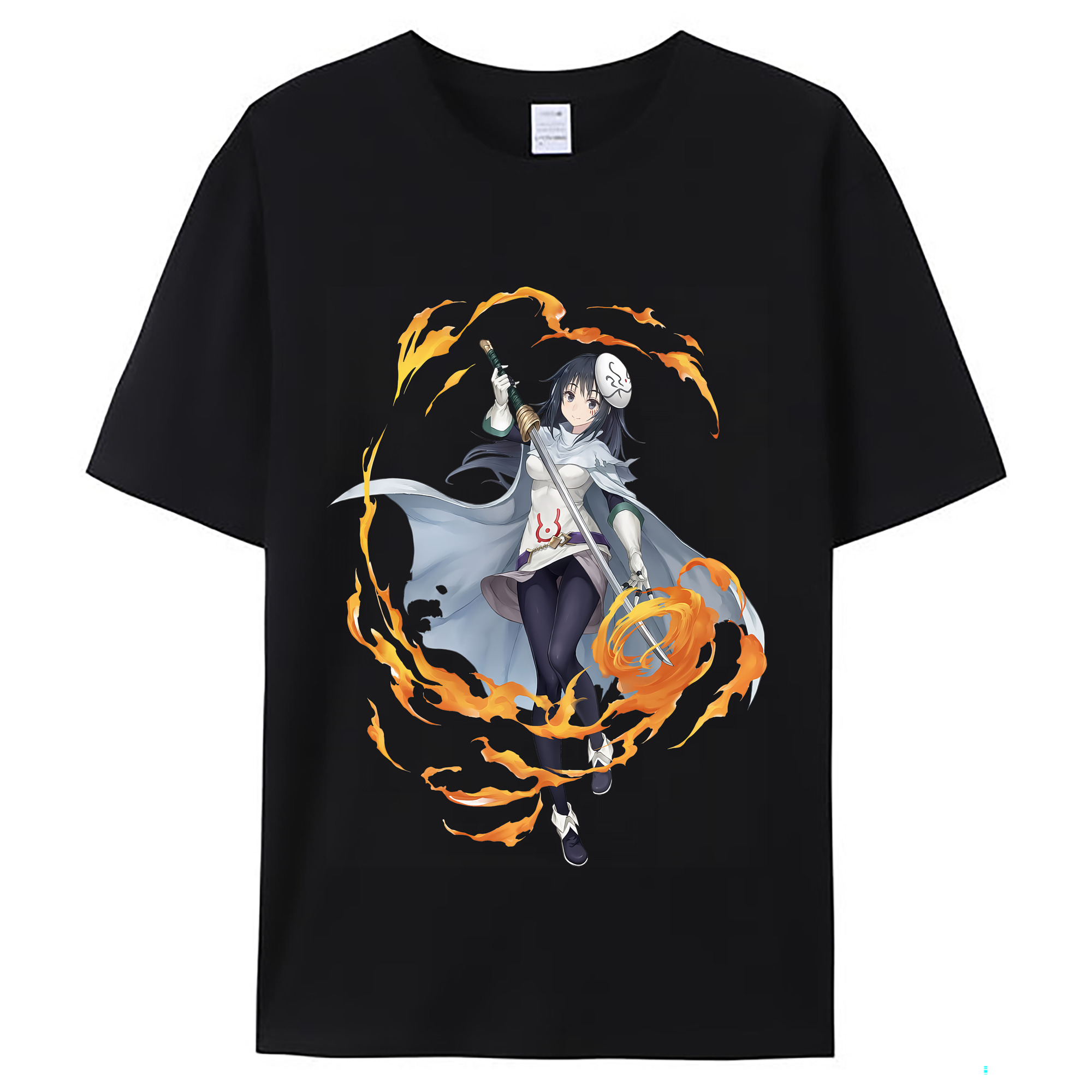 （画像用） 転スラ Regarding Reincarnated to Slime レディースカジュアルプリントTシャツ（綿100％）