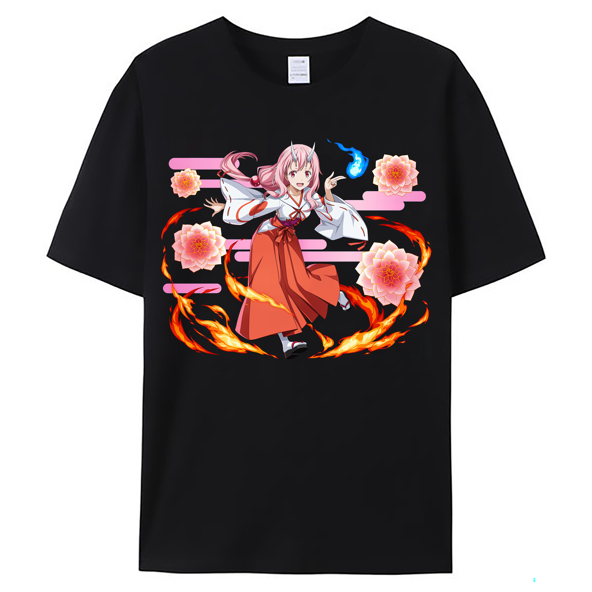 （画像用） 転スラ Regarding Reincarnated to Slime レディースカジュアルプリントTシャツ（綿100％）