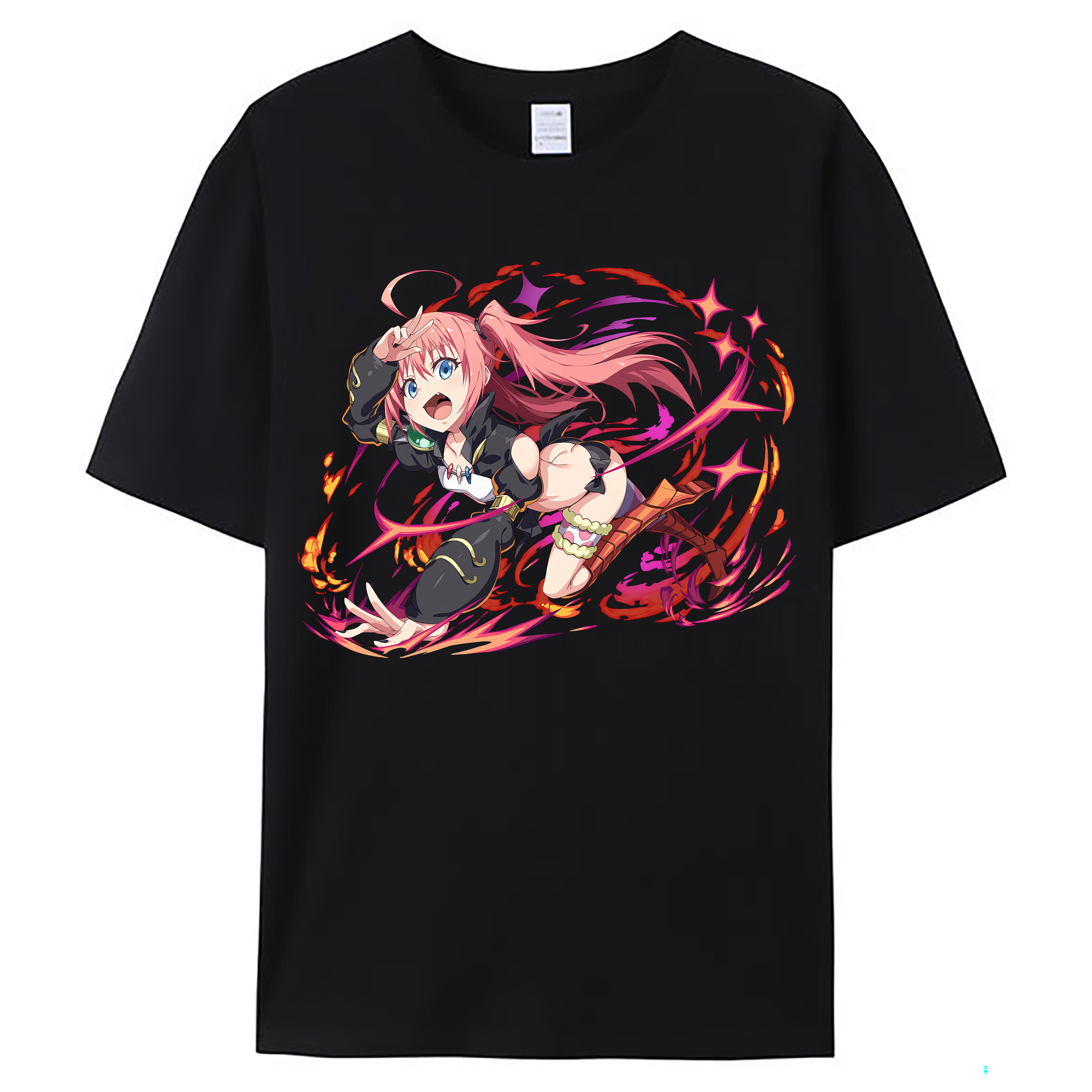 （画像用） 転スラ Regarding Reincarnated to Slime レディースカジュアルプリントTシャツ（綿100％）