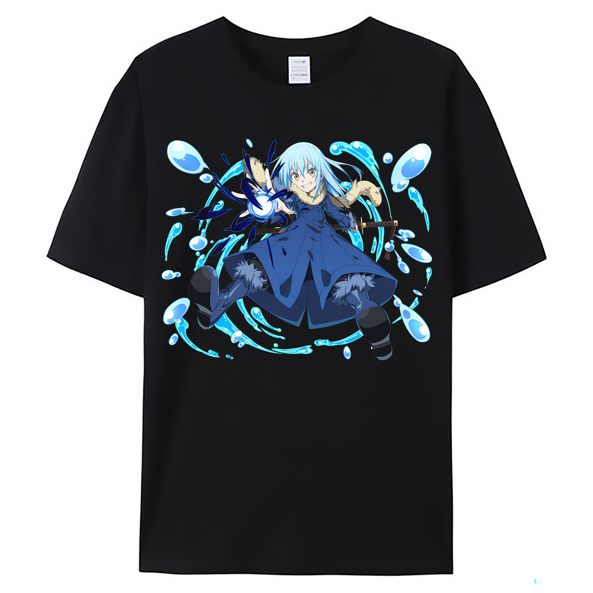 （画像用） 転スラ Regarding Reincarnated to Slime レディースカジュアルプリントTシャツ（綿100％）