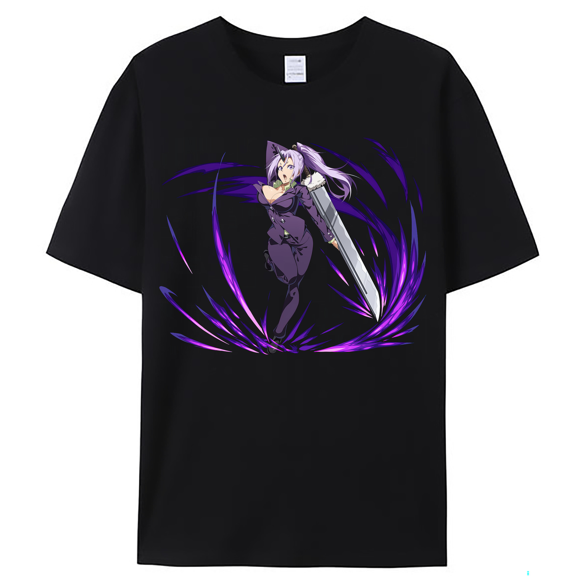 （画像用） 転スラ Regarding Reincarnated to Slime レディースカジュアルプリントTシャツ（綿100％）