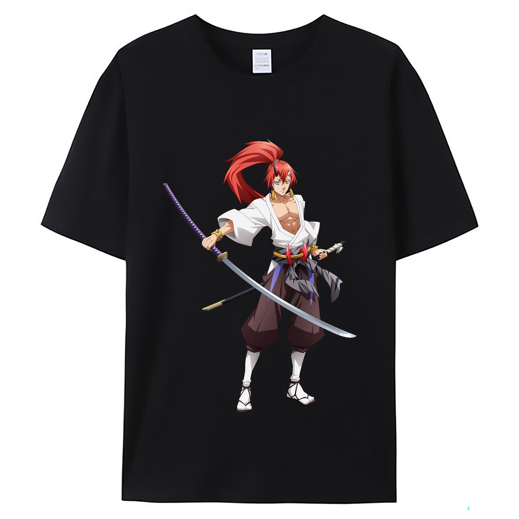 （画像用） 転スラ Regarding Reincarnated to Slime レディースカジュアルプリントTシャツ（綿100％）