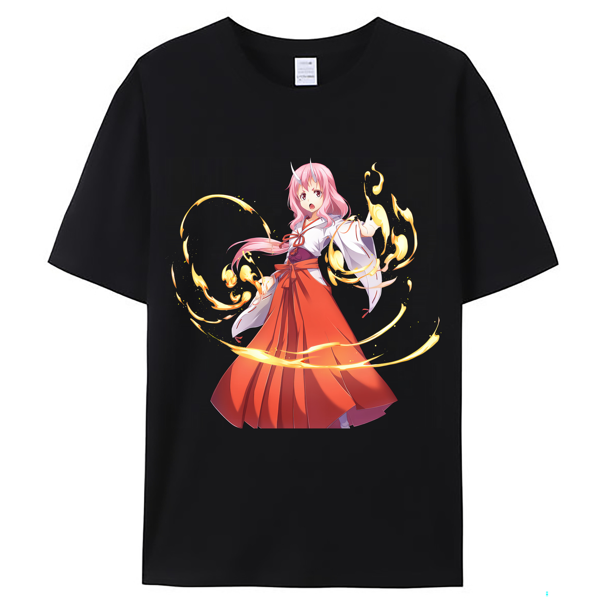 （画像用） 転スラ Regarding Reincarnated to Slime レディースカジュアルプリントTシャツ（綿100％）