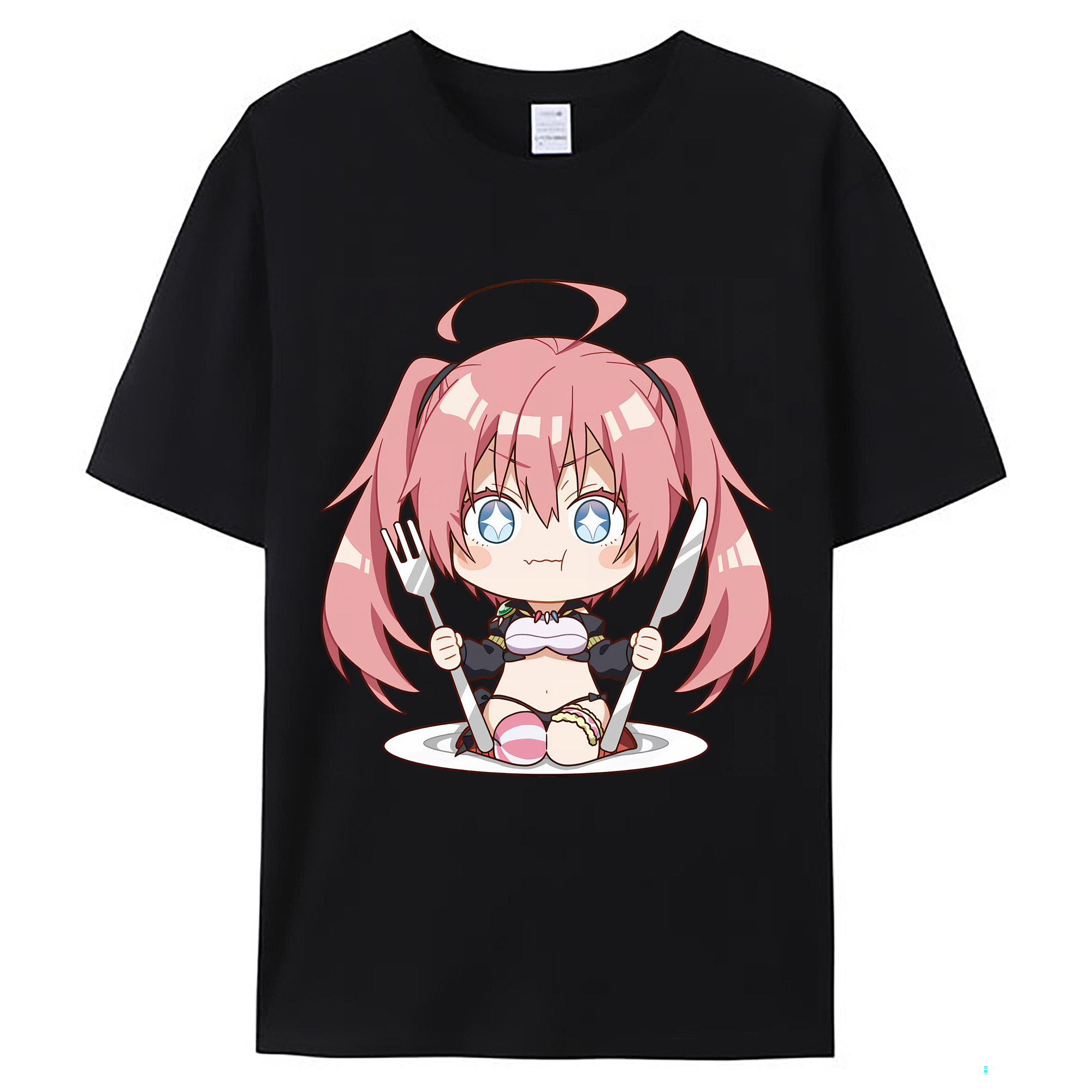 （画像用） 転スラ Regarding Reincarnated to Slime レディースカジュアルプリントTシャツ（綿100％）