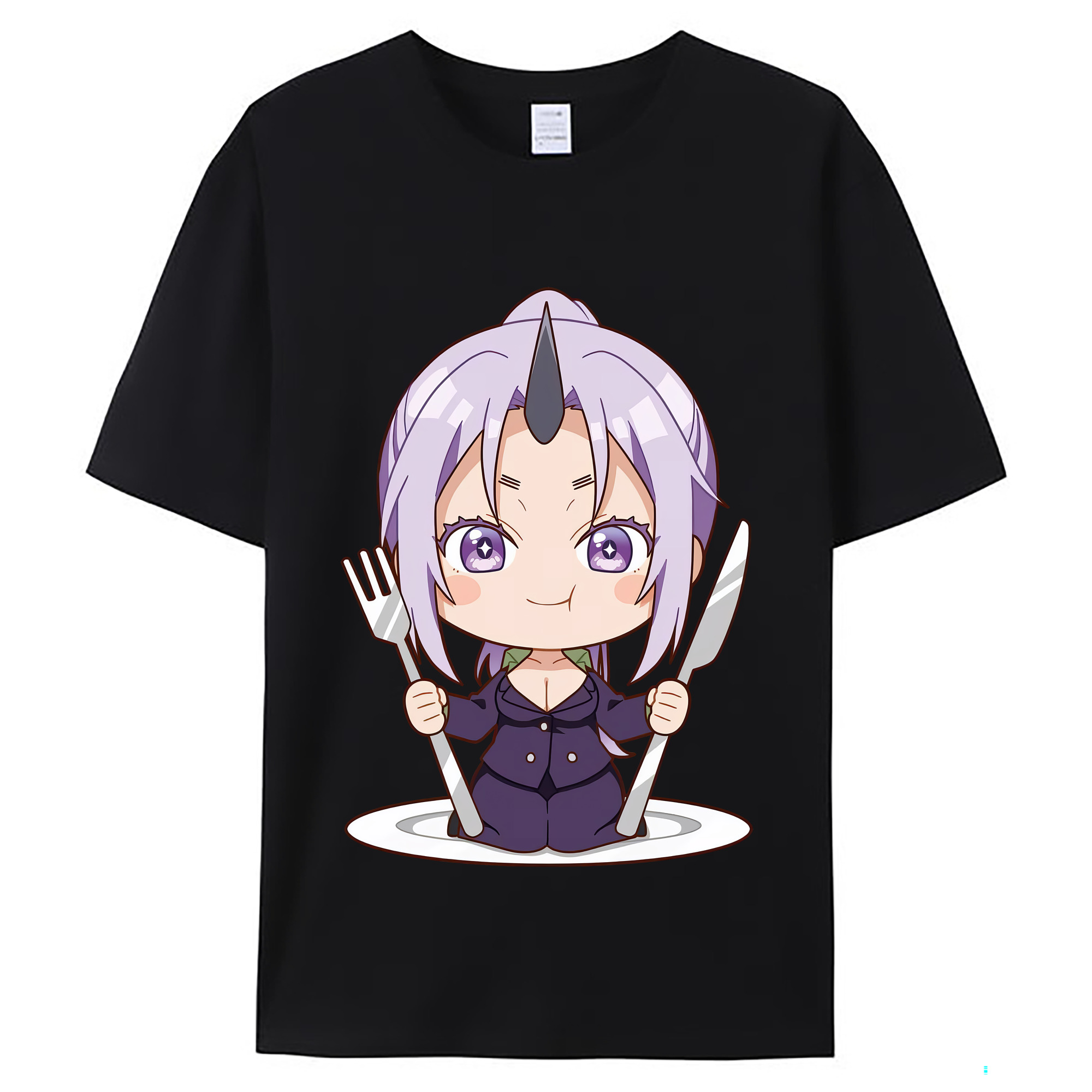 （画像用） 転スラ Regarding Reincarnated to Slime レディースカジュアルプリントTシャツ（綿100％）