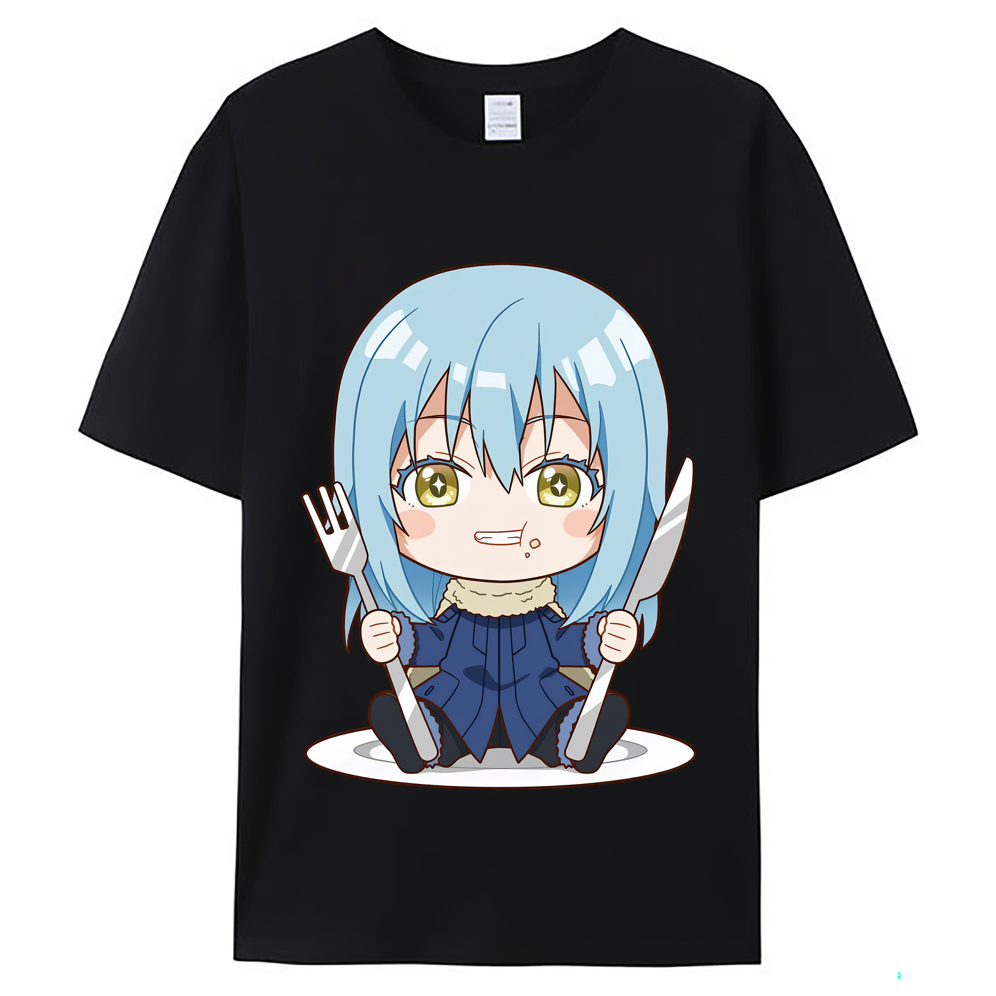 （画像用） 転スラ Regarding Reincarnated to Slime レディースカジュアルプリントTシャツ（綿100％）