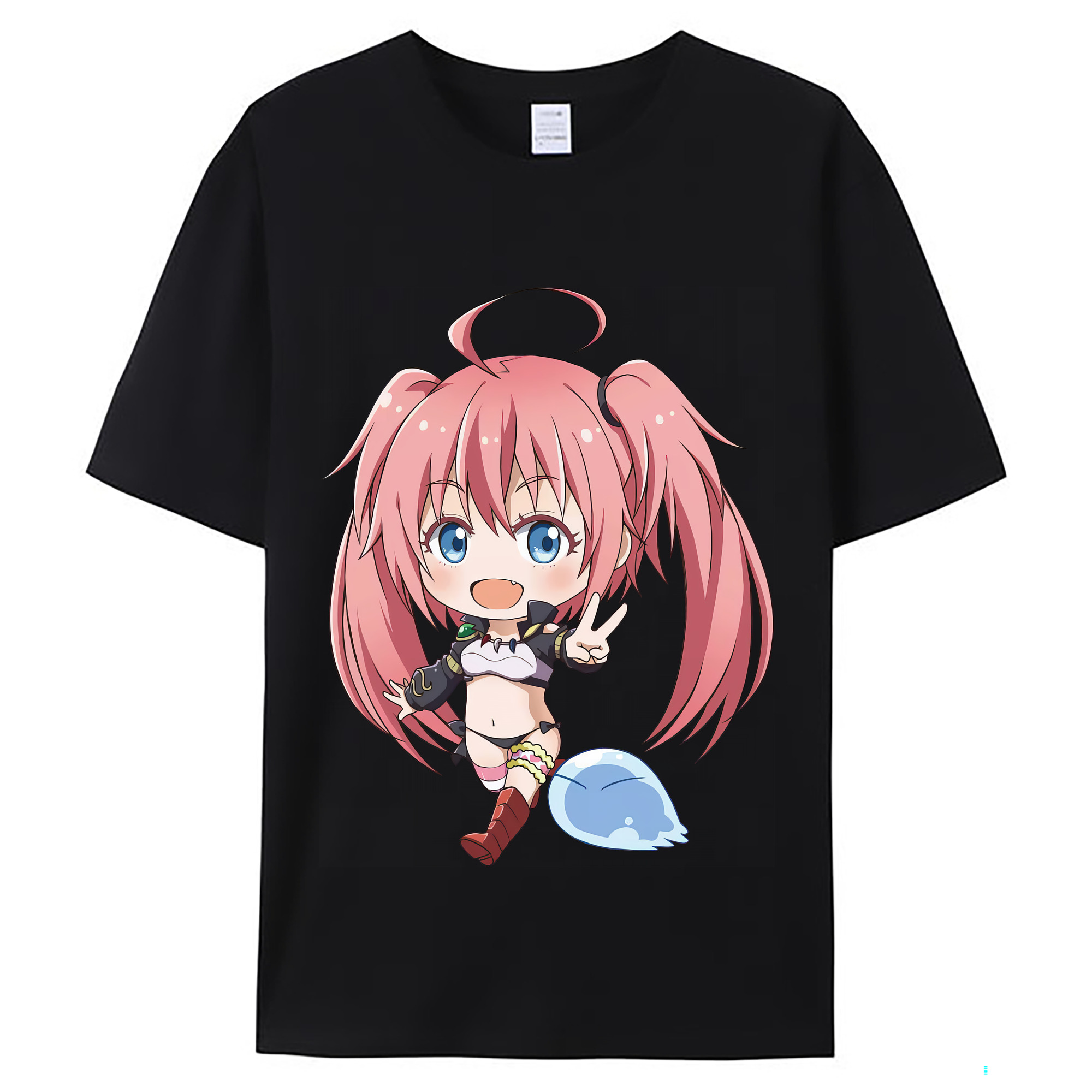 （画像用） 転スラ Regarding Reincarnated to Slime レディースカジュアルプリントTシャツ（綿100％）