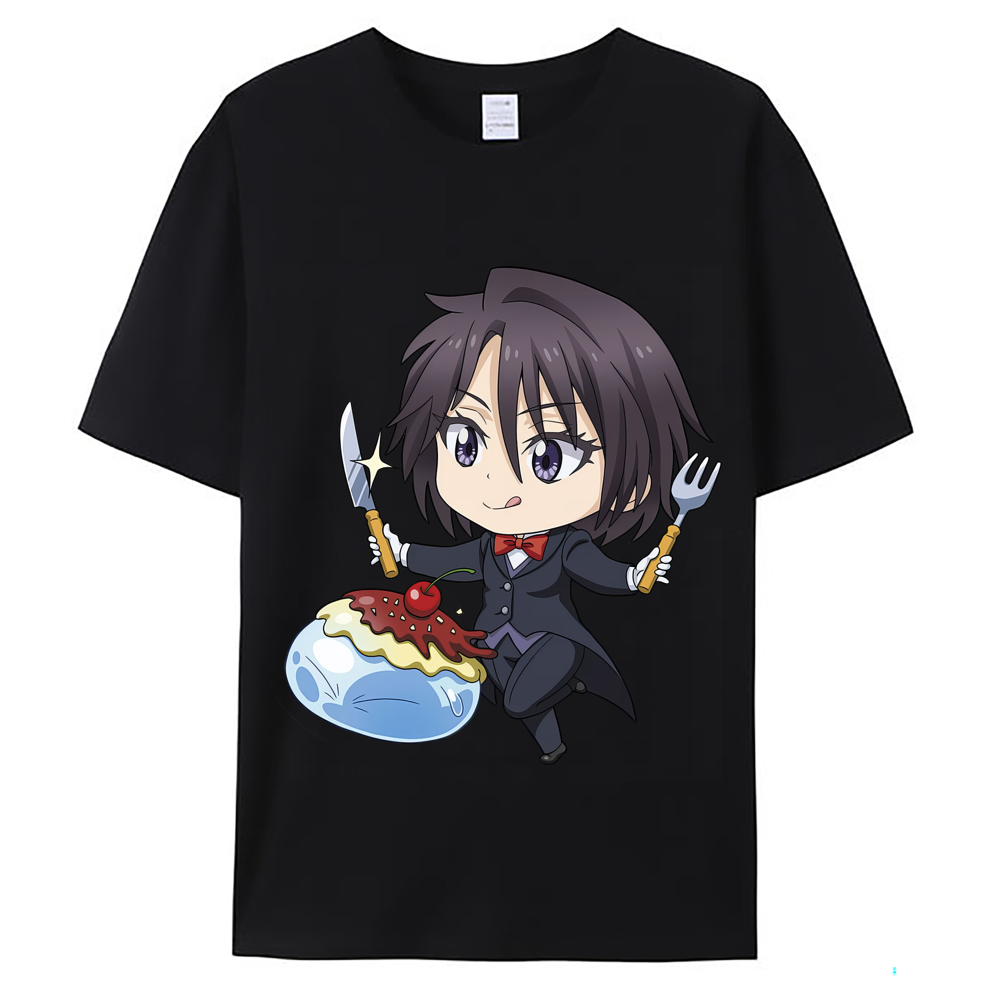 （画像用） 転スラ Regarding Reincarnated to Slime レディースカジュアルプリントTシャツ（綿100％）