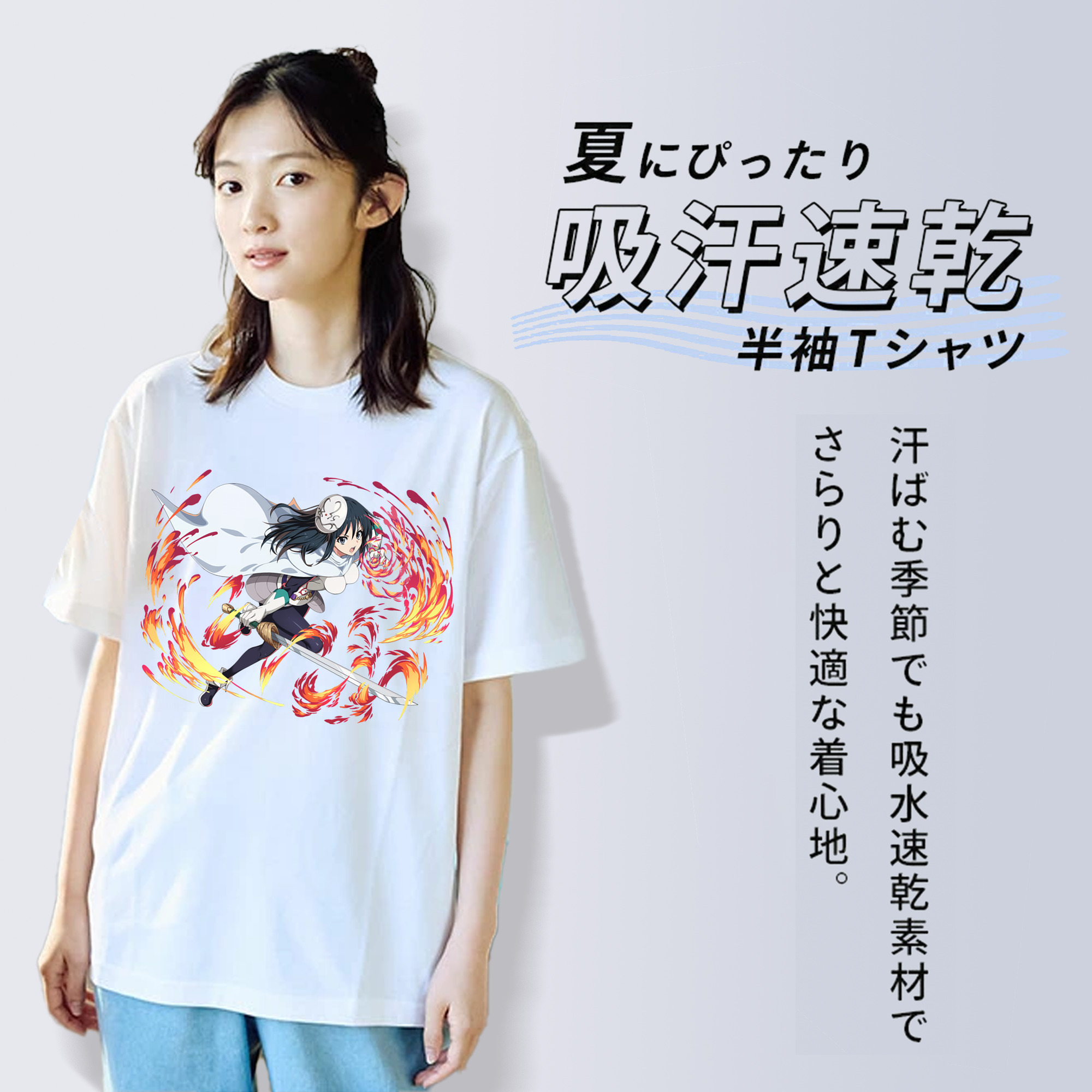 転スラ Regarding Reincarnated to Slime レディースカジュアルプリントTシャツ（綿100％）