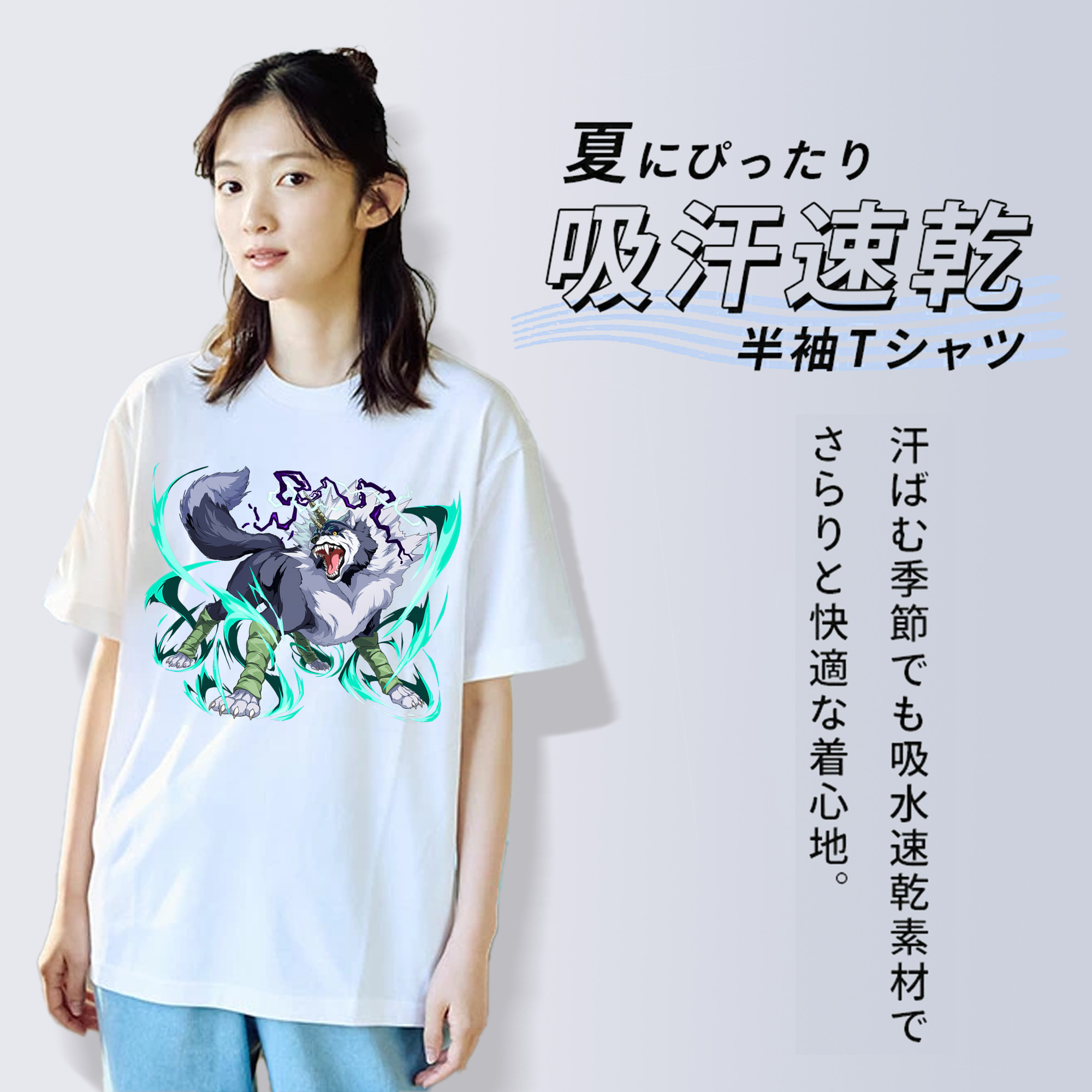 転スラ Regarding Reincarnated to Slime レディースカジュアルプリントTシャツ（綿100％）