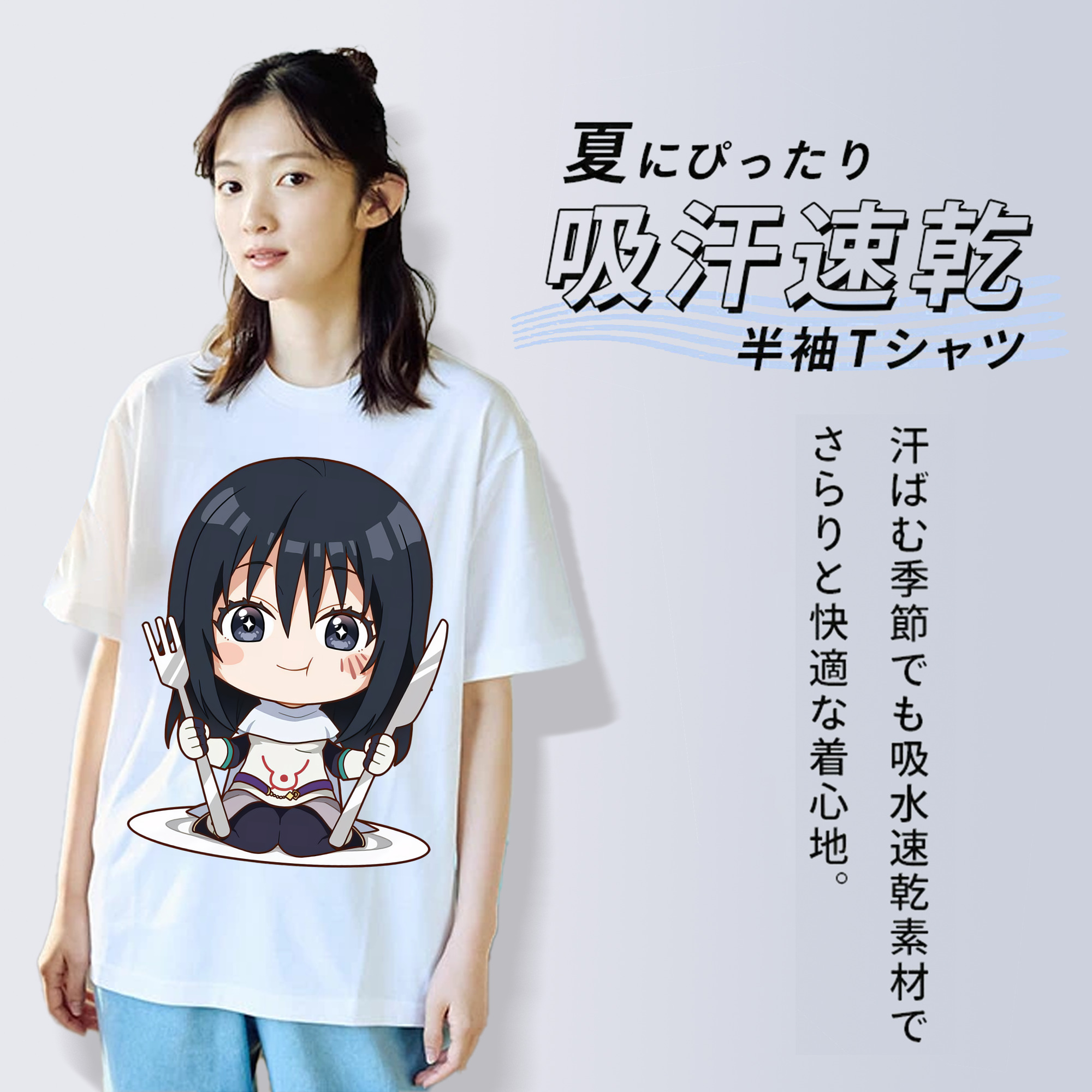 転スラ Regarding Reincarnated to Slime レディースカジュアルプリントTシャツ（綿100％）