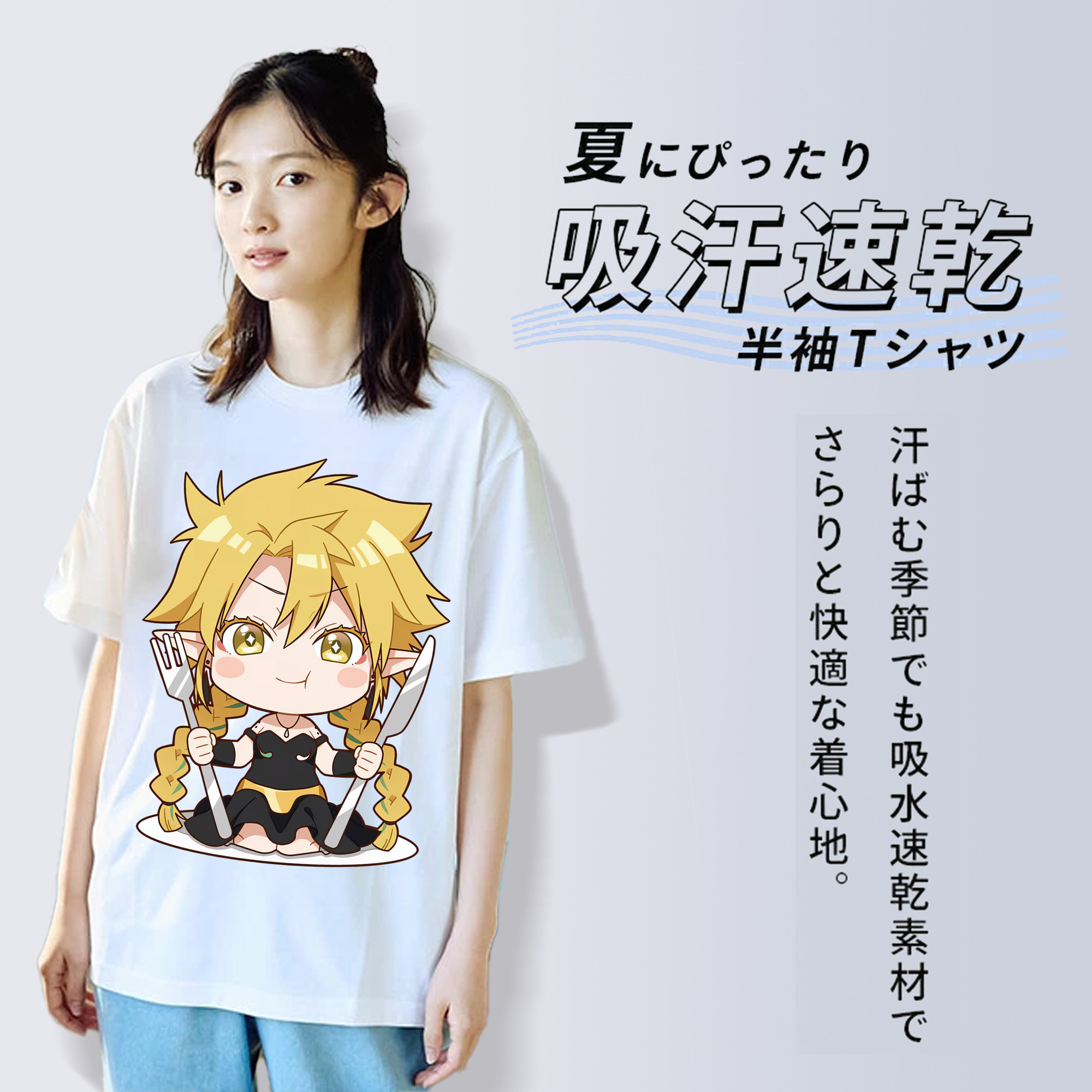 転スラ Regarding Reincarnated to Slime レディースカジュアルプリントTシャツ（綿100％）