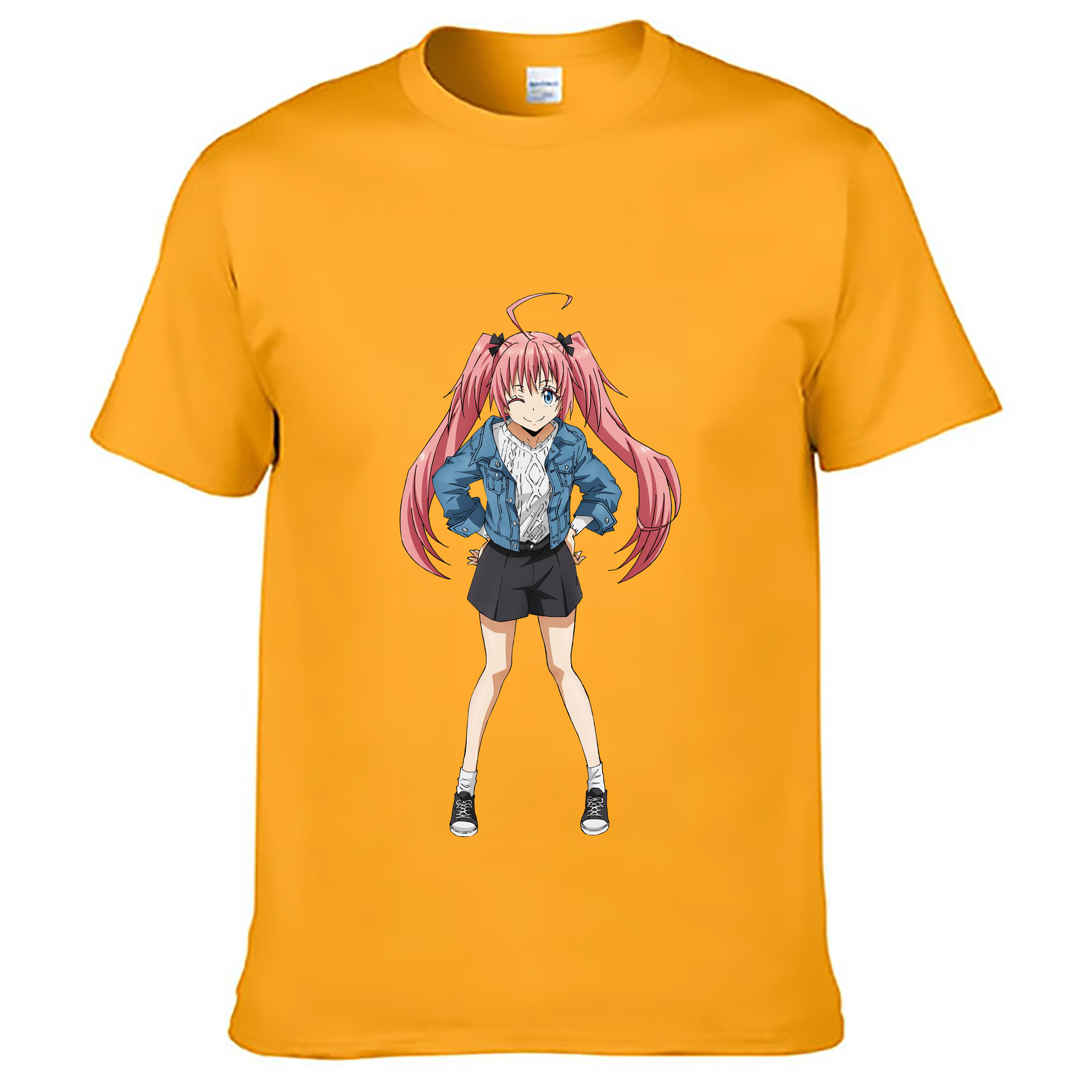 （画像用） 転スラ Regarding Reincarnated to Slime レディースカジュアルプリントTシャツ（綿100％）