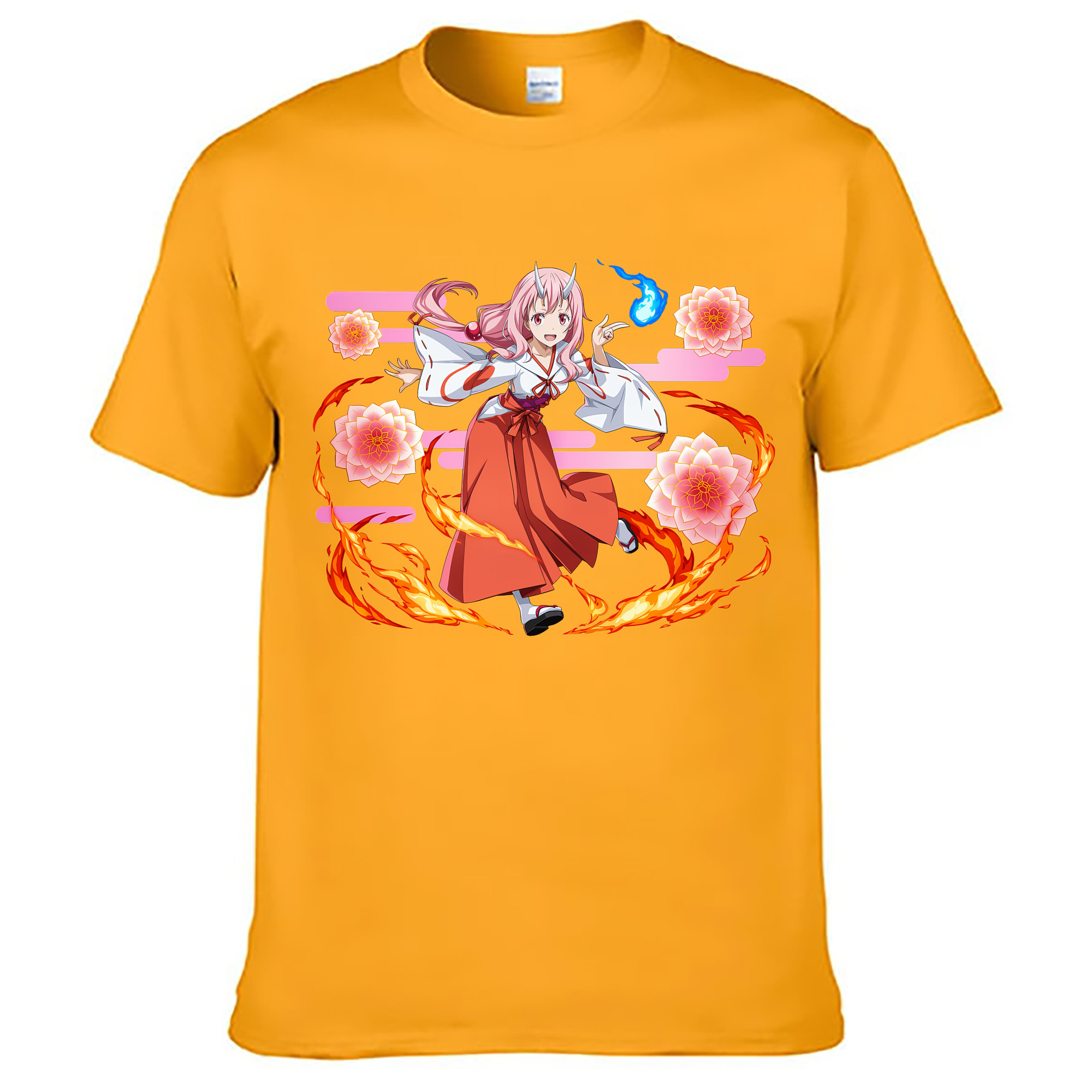 （画像用） 転スラ Regarding Reincarnated to Slime レディースカジュアルプリントTシャツ（綿100％）