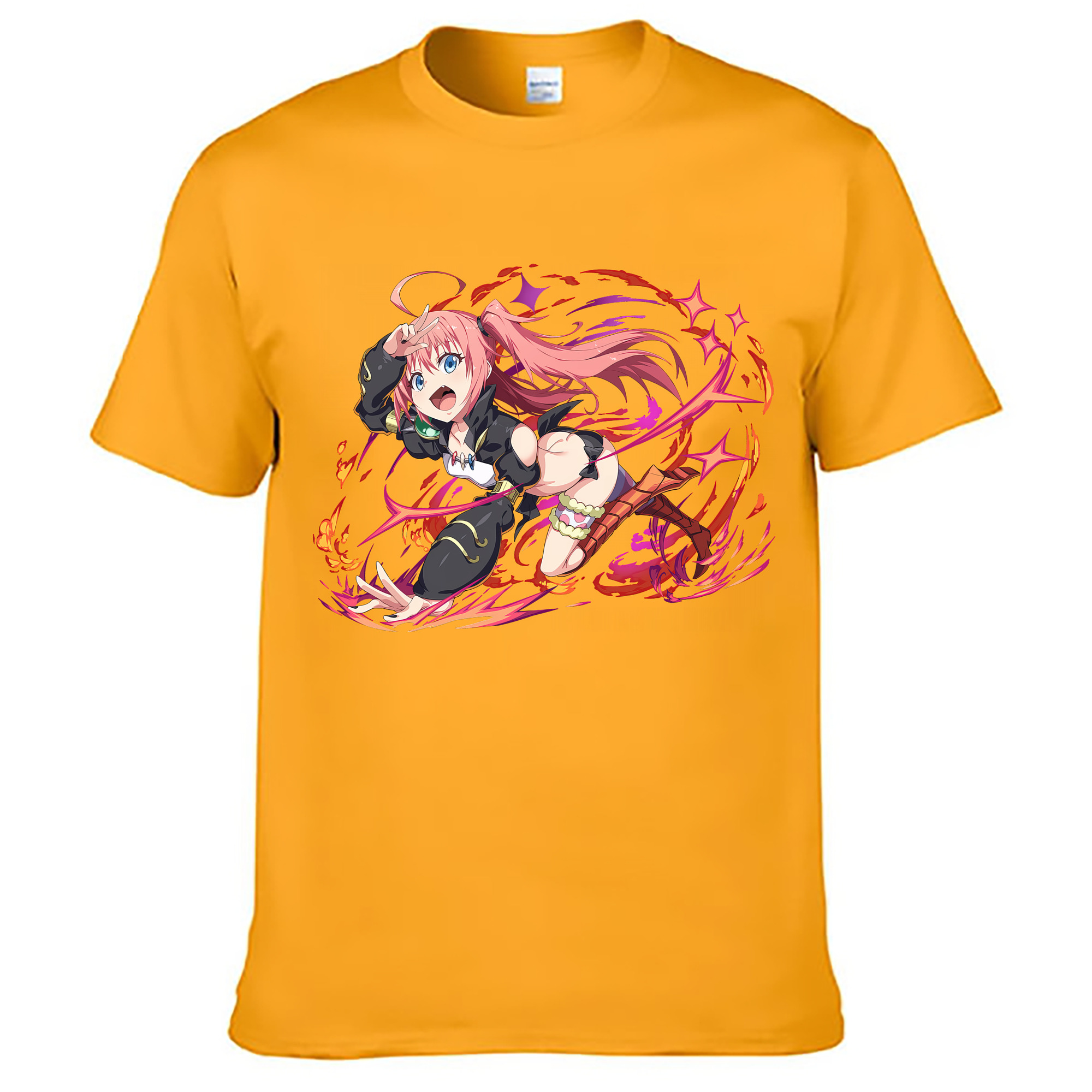 （画像用） 転スラ Regarding Reincarnated to Slime レディースカジュアルプリントTシャツ（綿100％）