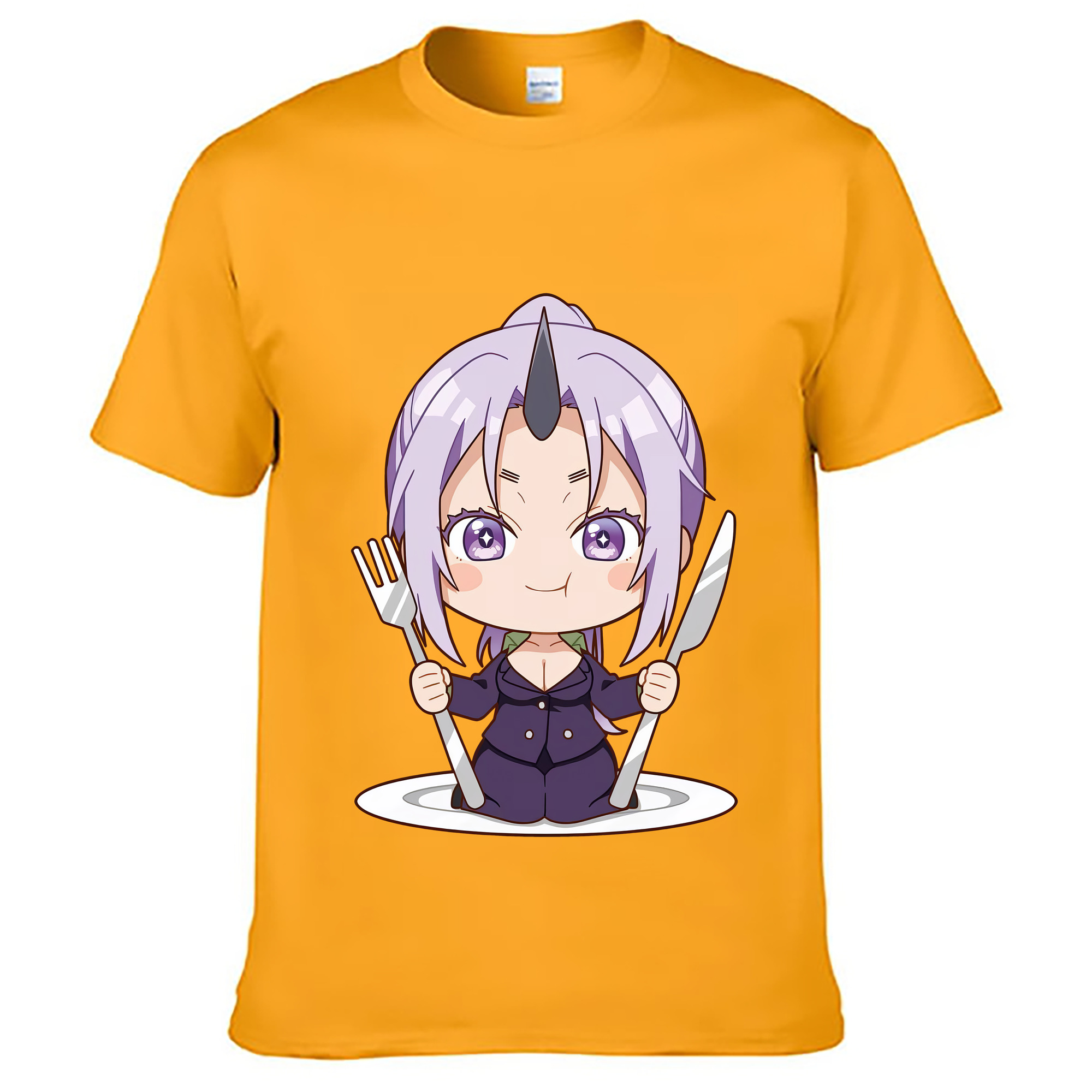 （画像用） 転スラ Regarding Reincarnated to Slime レディースカジュアルプリントTシャツ（綿100％）