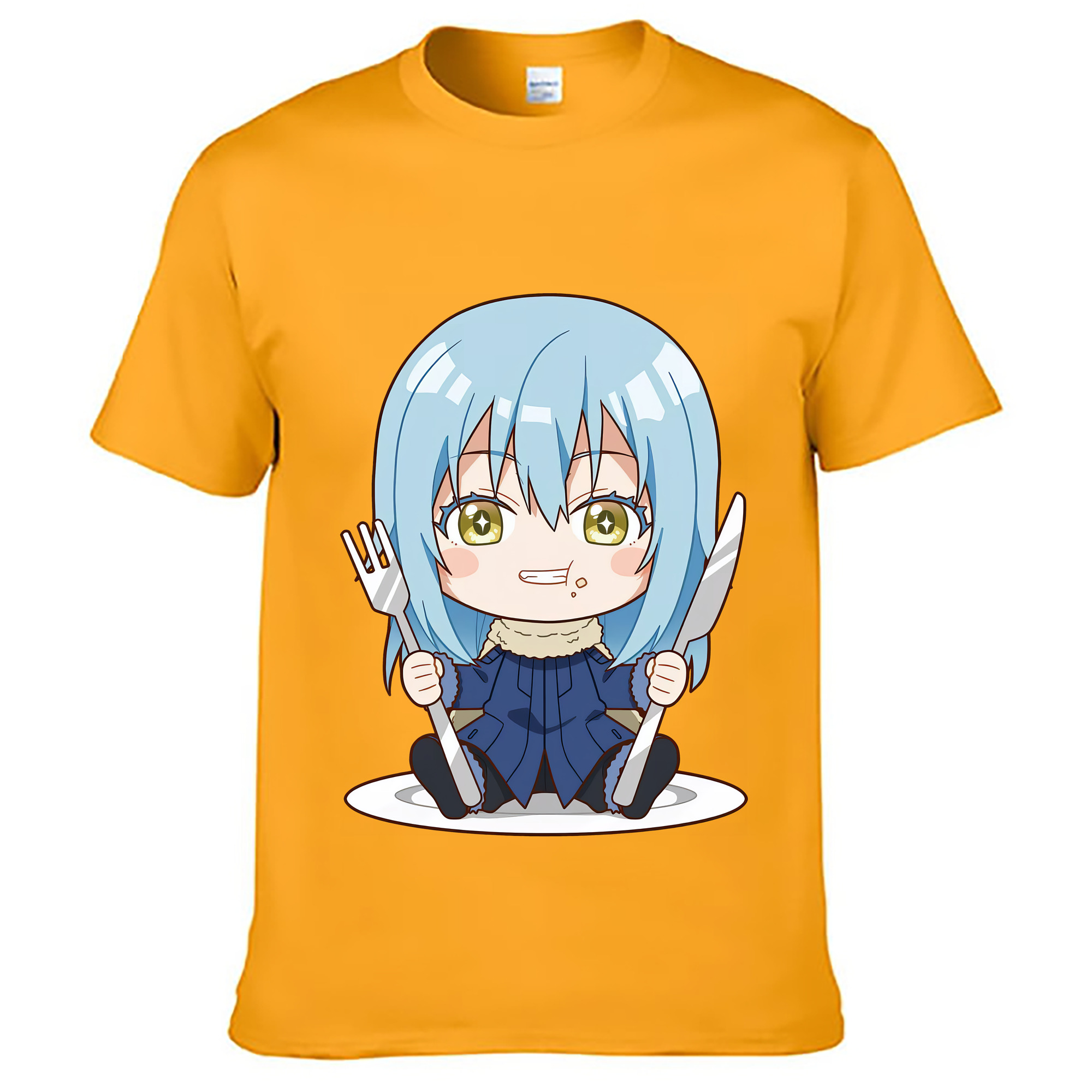 （画像用） 転スラ Regarding Reincarnated to Slime レディースカジュアルプリントTシャツ（綿100％）