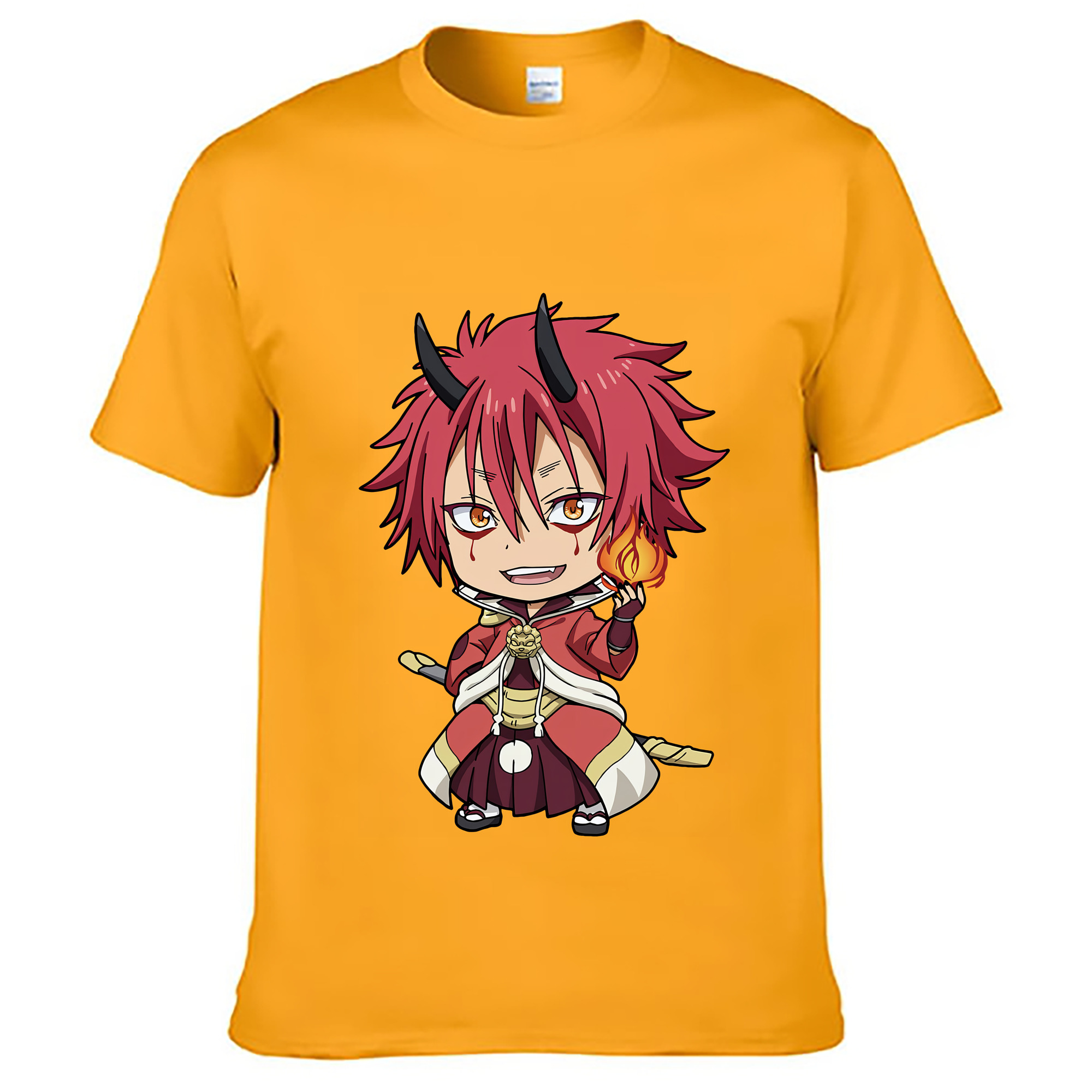 （画像用） 転スラ Regarding Reincarnated to Slime レディースカジュアルプリントTシャツ（綿100％）