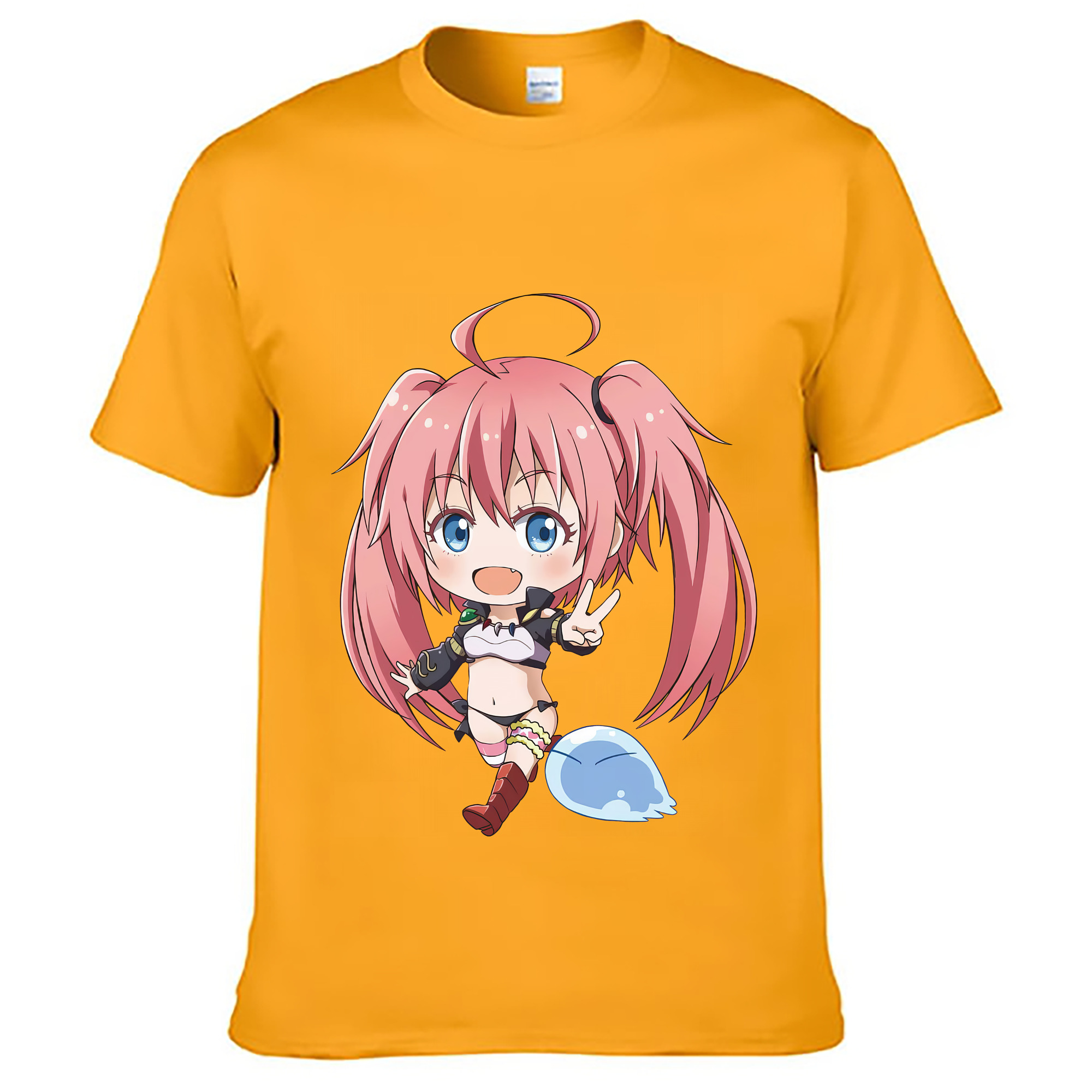 （画像用） 転スラ Regarding Reincarnated to Slime レディースカジュアルプリントTシャツ（綿100％）