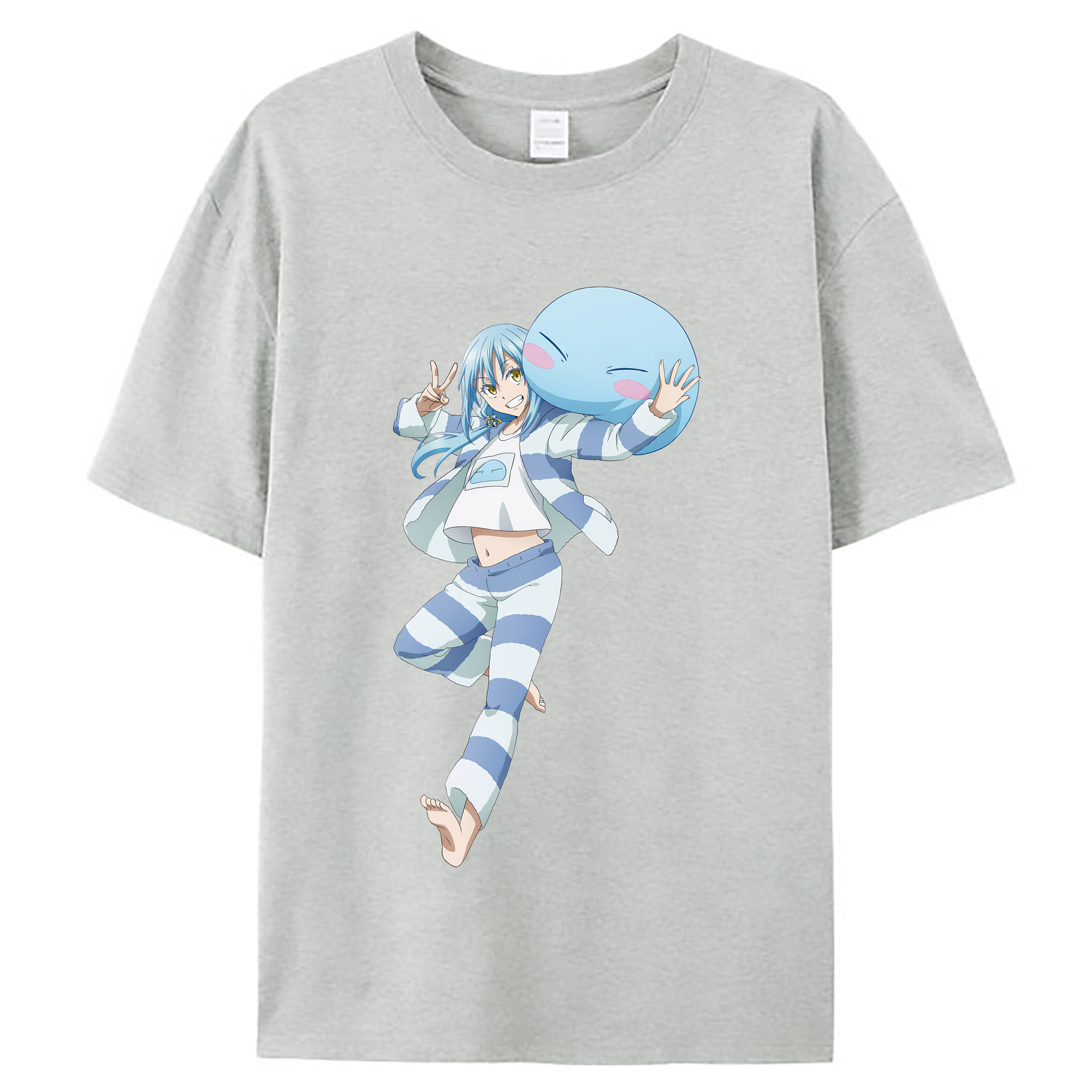 （画像用） 転スラ Regarding Reincarnated to Slime レディースカジュアルプリントTシャツ（綿100％）