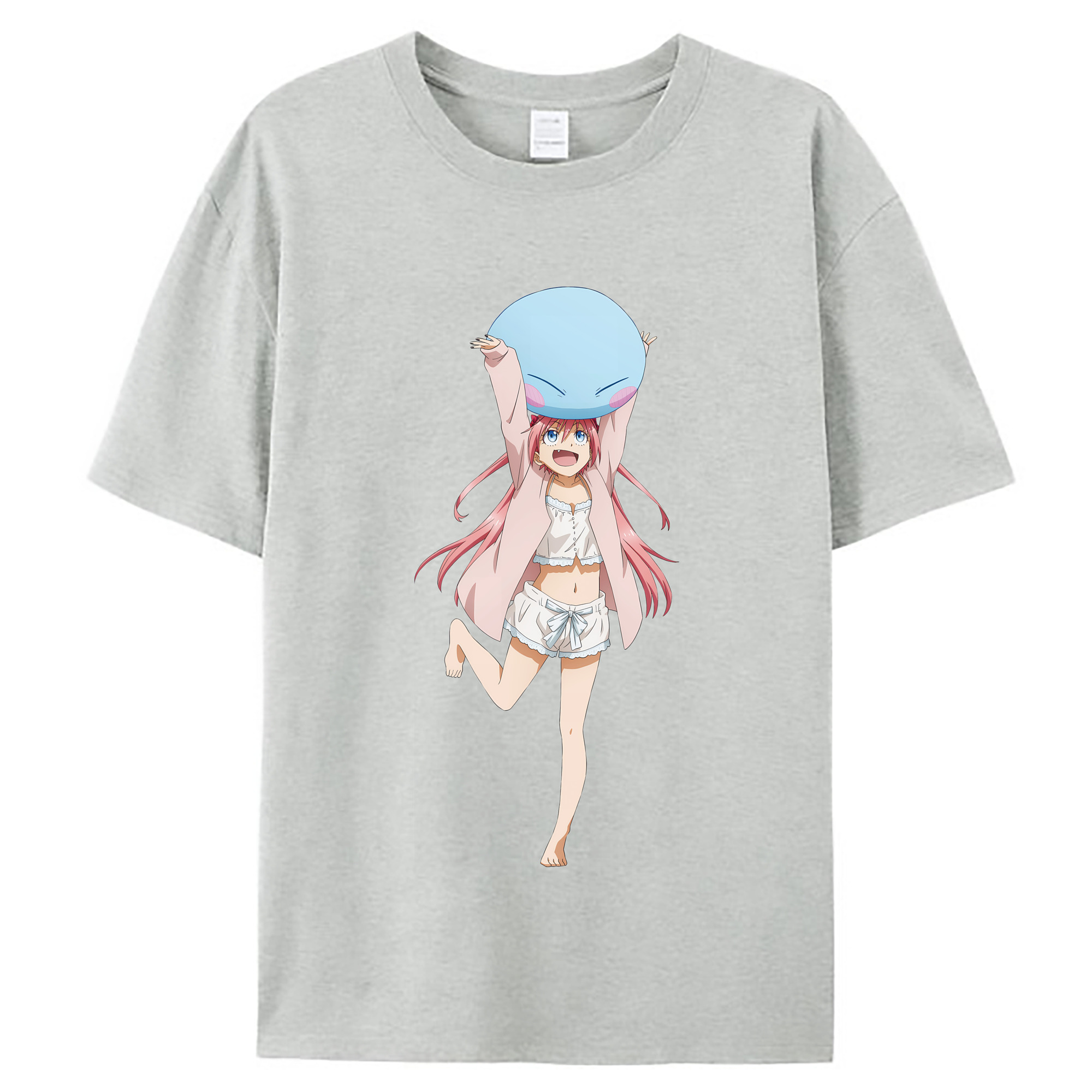 （画像用） 転スラ Regarding Reincarnated to Slime レディースカジュアルプリントTシャツ（綿100％）