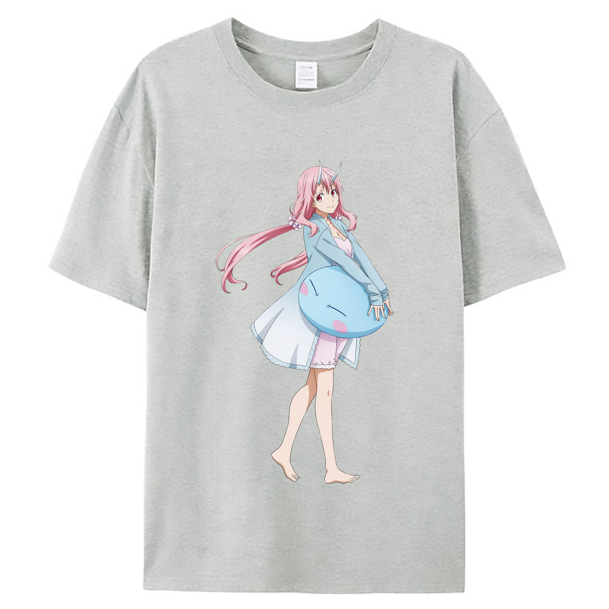 （画像用） 転スラ Regarding Reincarnated to Slime レディースカジュアルプリントTシャツ（綿100％）
