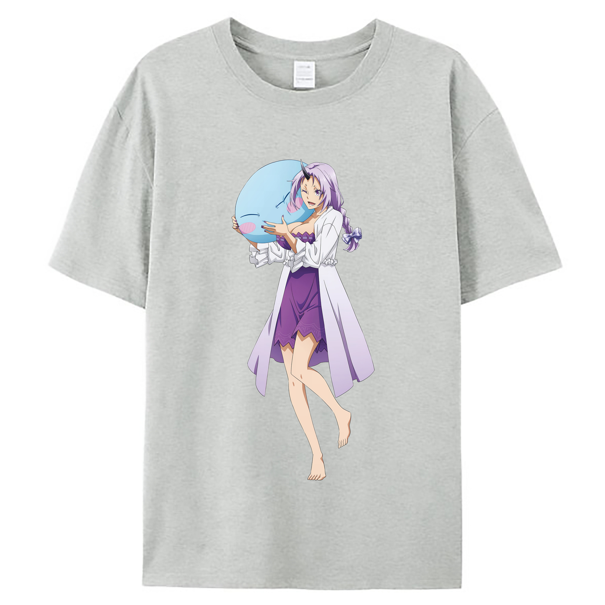 （画像用） 転スラ Regarding Reincarnated to Slime レディースカジュアルプリントTシャツ（綿100％）