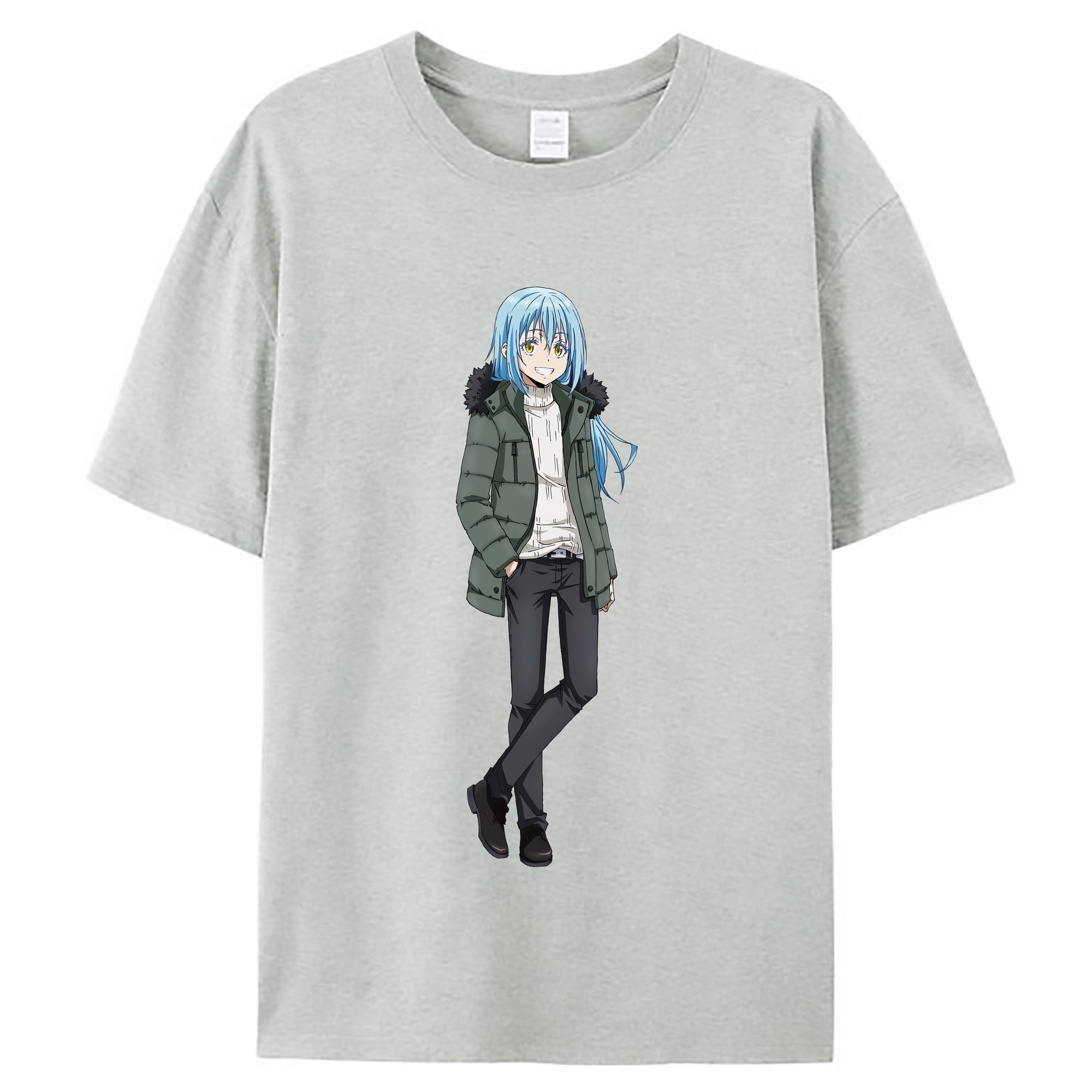 （画像用） 転スラ Regarding Reincarnated to Slime レディースカジュアルプリントTシャツ（綿100％）