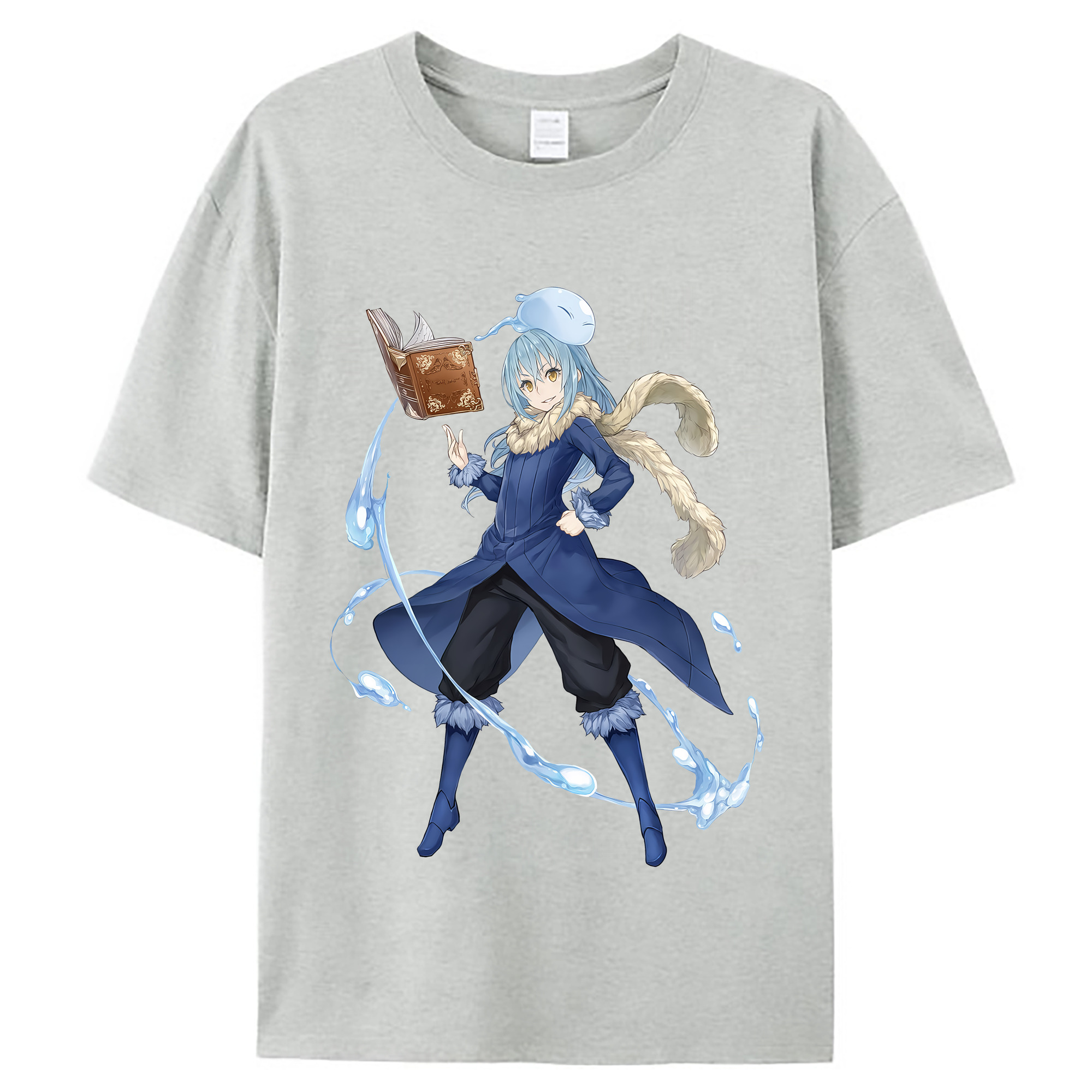 （画像用） 転スラ Regarding Reincarnated to Slime レディースカジュアルプリントTシャツ（綿100％）