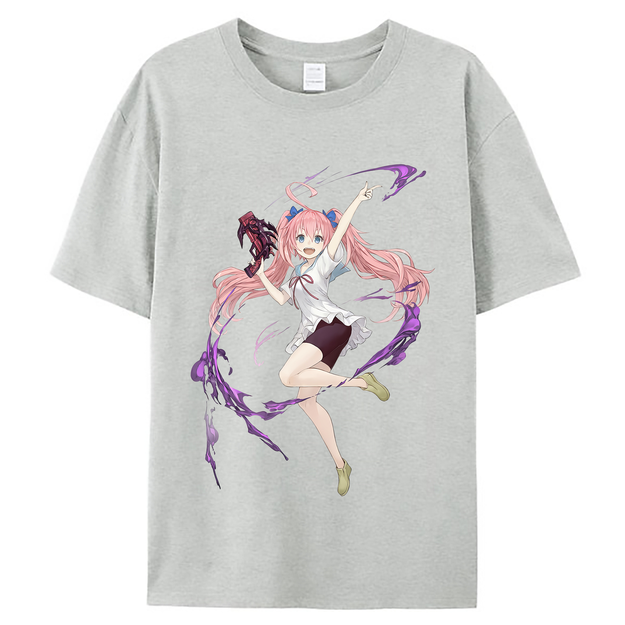 （画像用） 転スラ Regarding Reincarnated to Slime レディースカジュアルプリントTシャツ（綿100％）