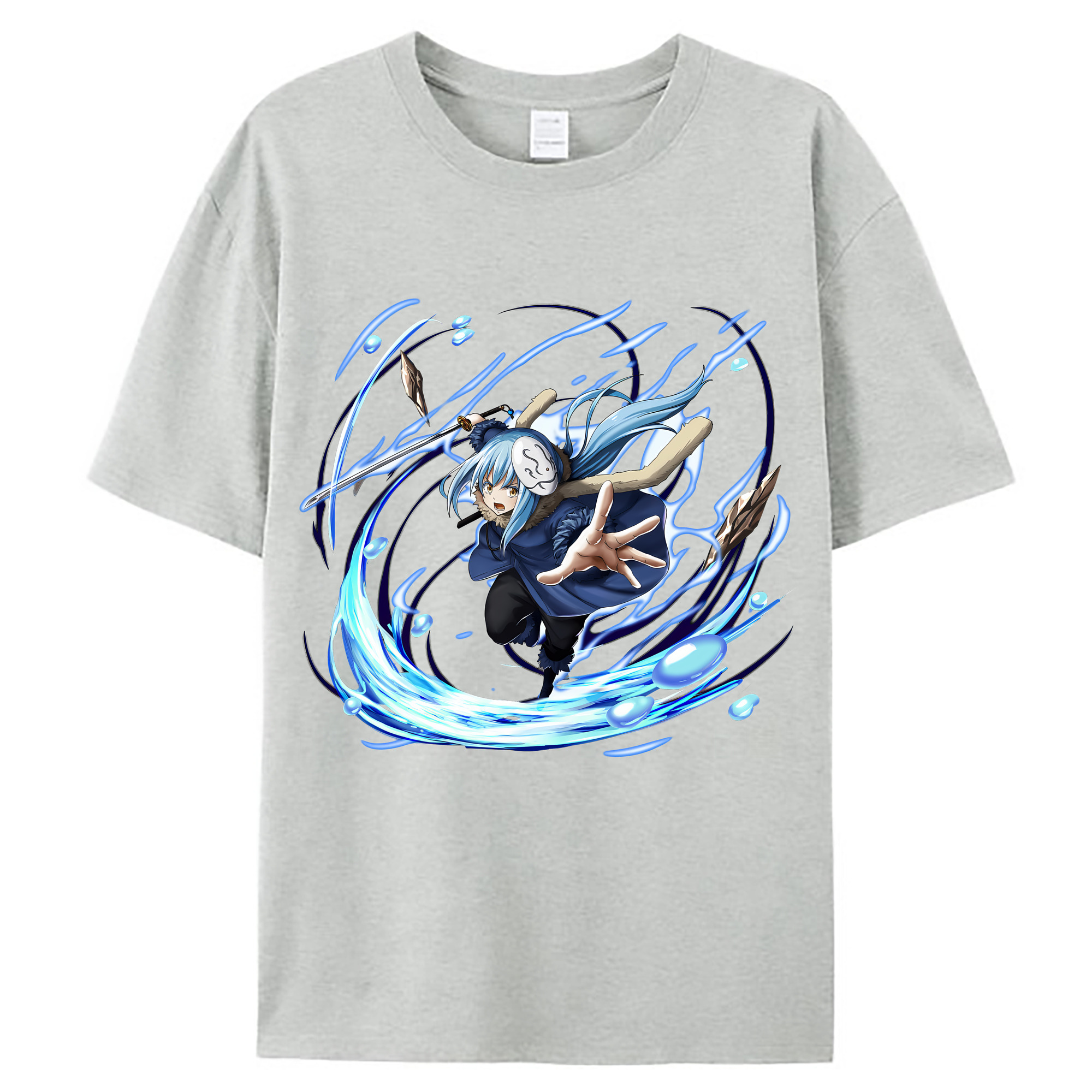 （画像用） 転スラ Regarding Reincarnated to Slime レディースカジュアルプリントTシャツ（綿100％）