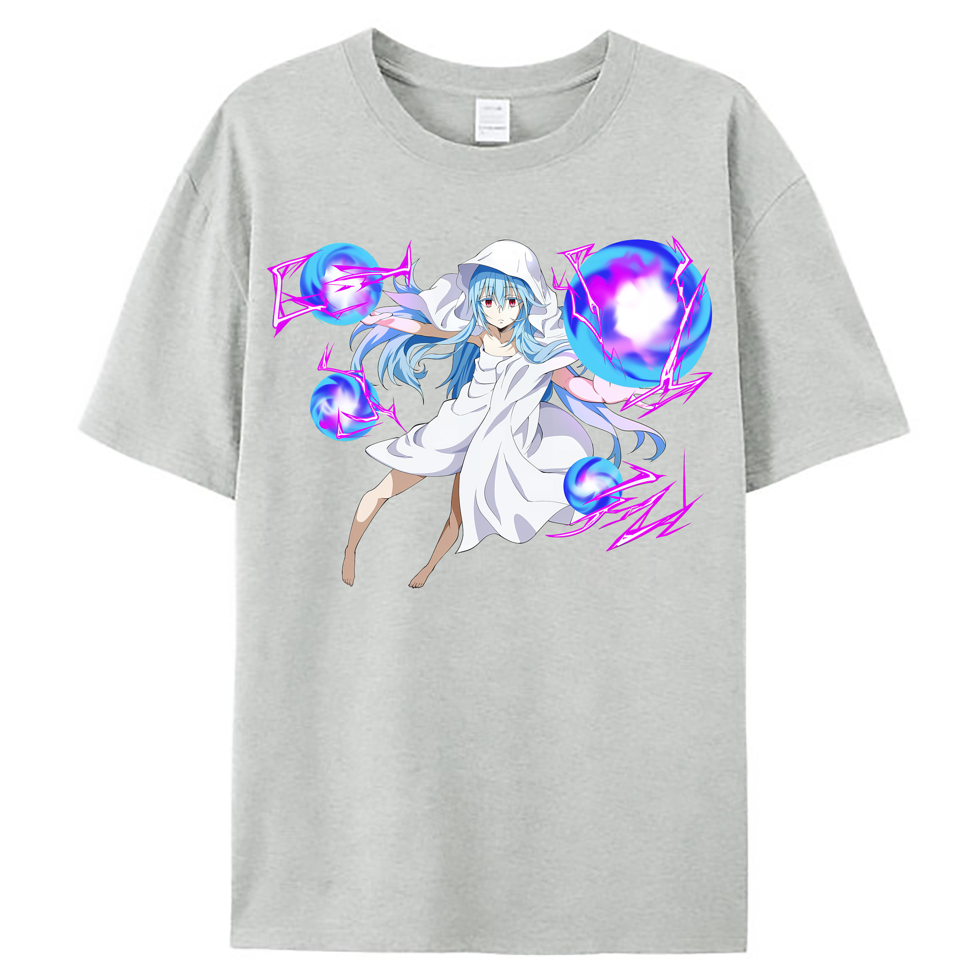 （画像用） 転スラ Regarding Reincarnated to Slime レディースカジュアルプリントTシャツ（綿100％）