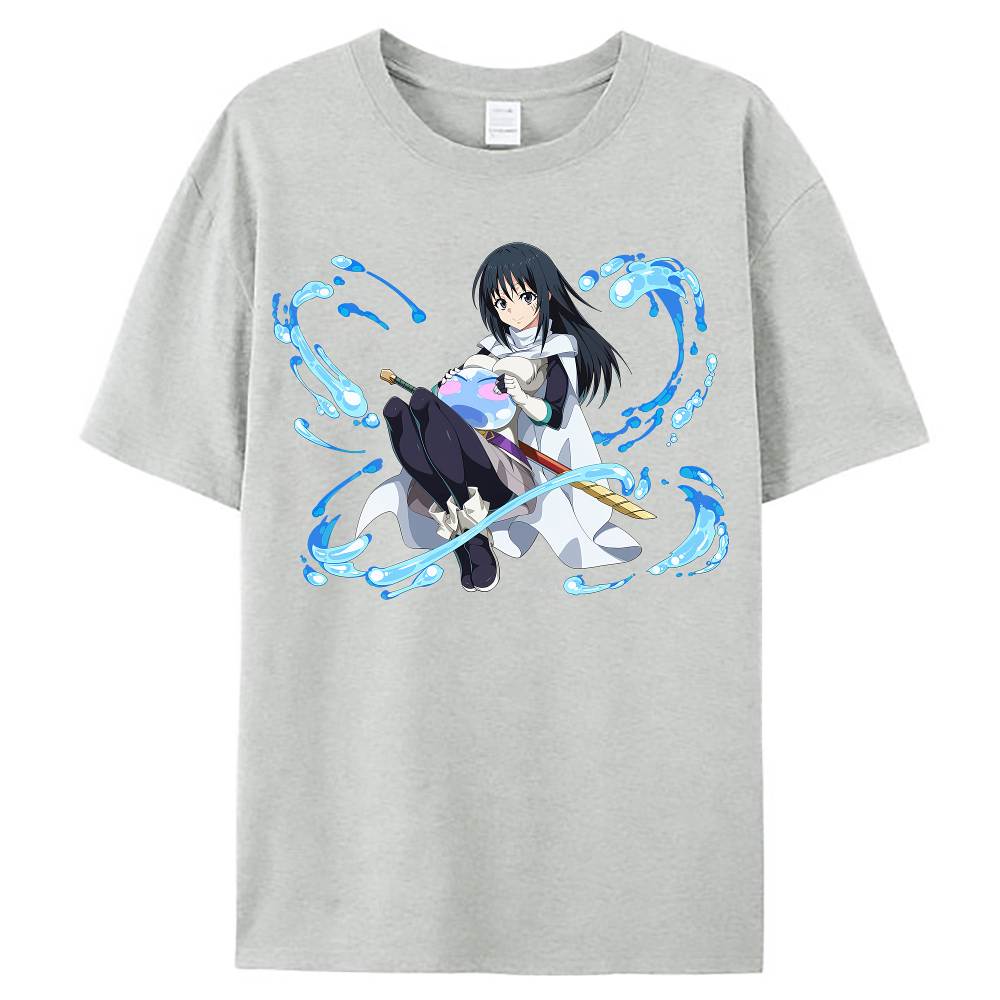 （画像用） 転スラ Regarding Reincarnated to Slime レディースカジュアルプリントTシャツ（綿100％）