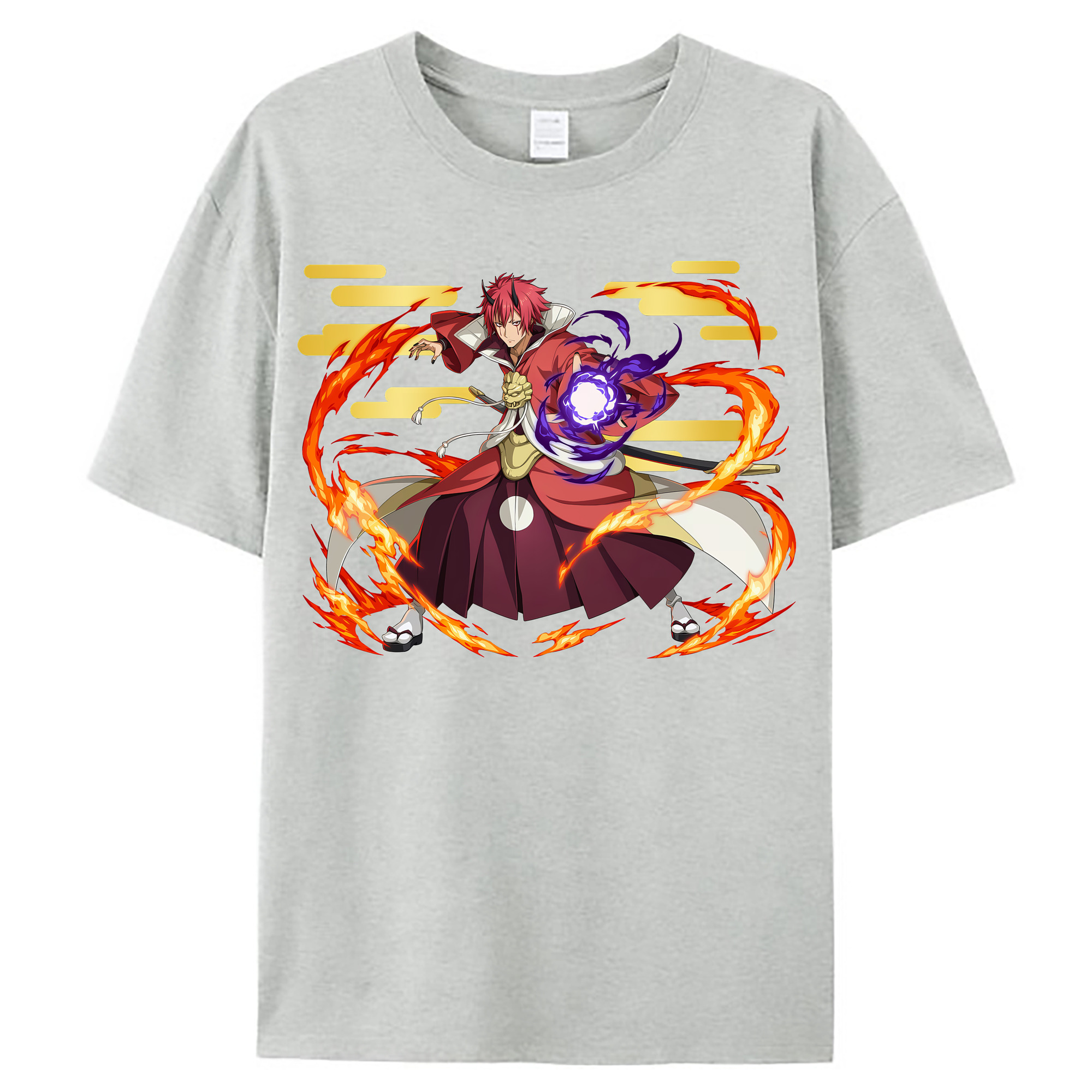 （画像用） 転スラ Regarding Reincarnated to Slime レディースカジュアルプリントTシャツ（綿100％）